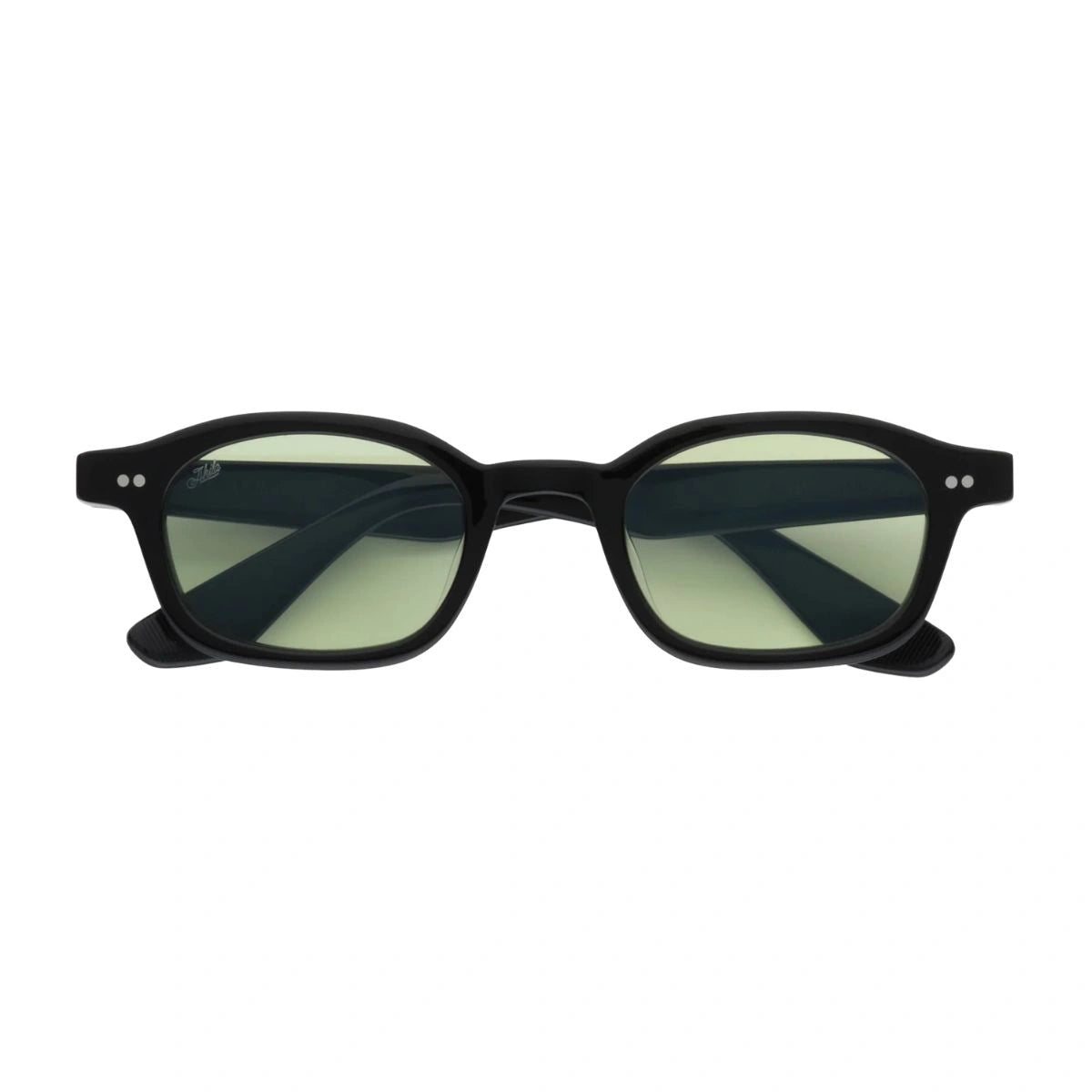 AKILA Ceres 2529 01 38 Black Oval Sunglasses with Green Lenses