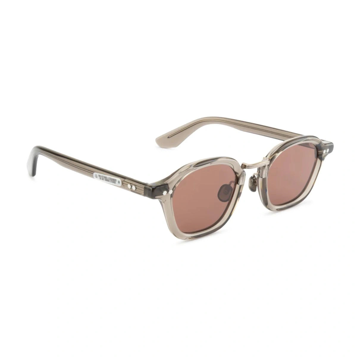 Premium AKILA Iris sunglasses in transparent grey acetate for unisex wear
