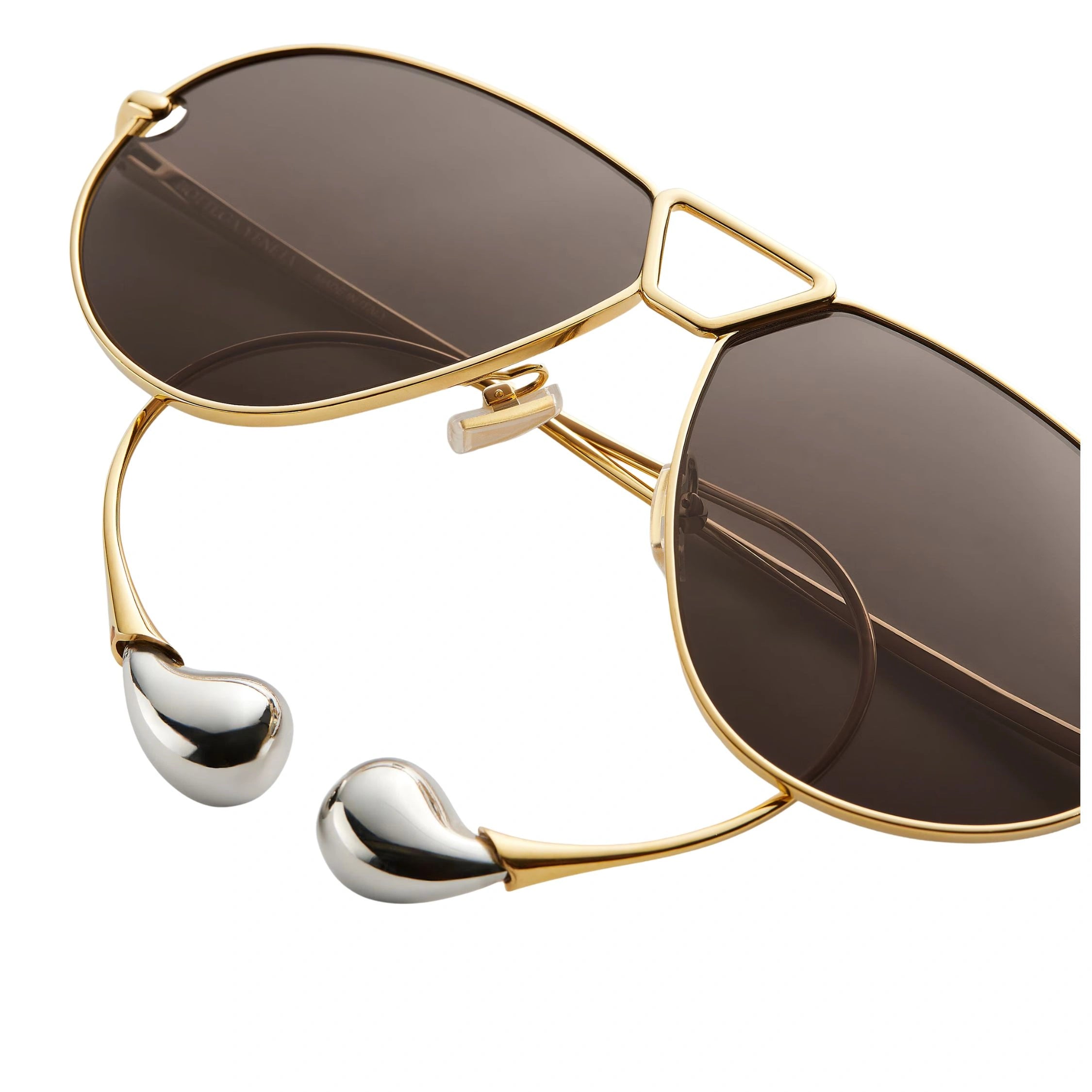 Bottega Veneta BV1437S 001 full-rim sunglasses with grey UV protection