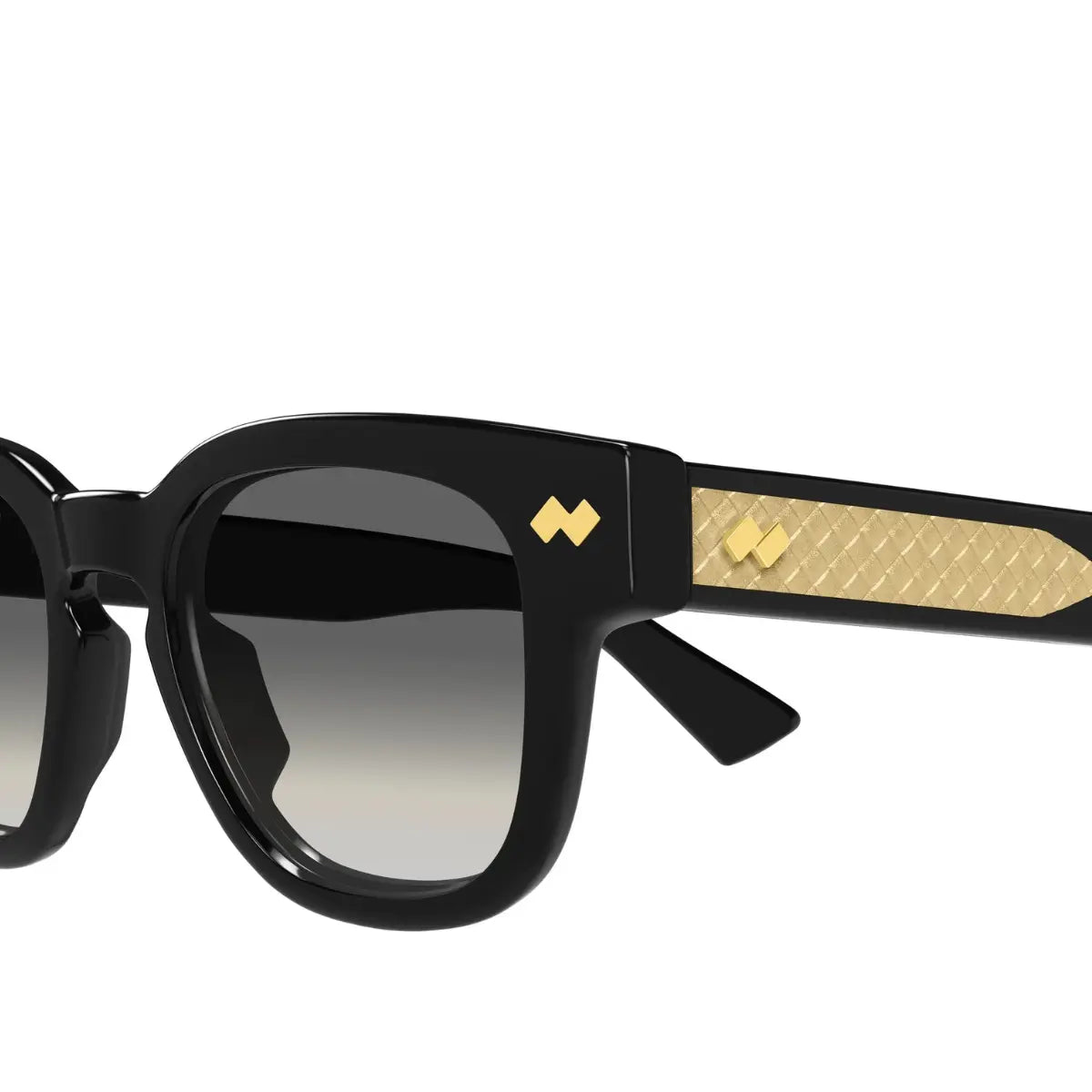 Bottega Veneta black rectangle shades for men and women BV1401SA 001 at Optorium India