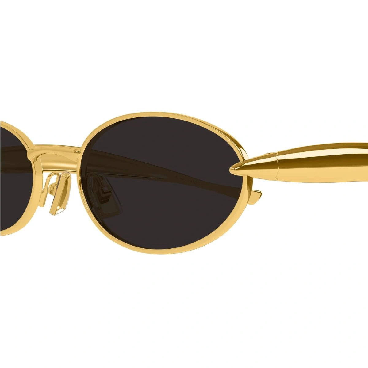 Discover Bottega Veneta BV1386S 001 luxury gold metal sunglasses with grey lenses