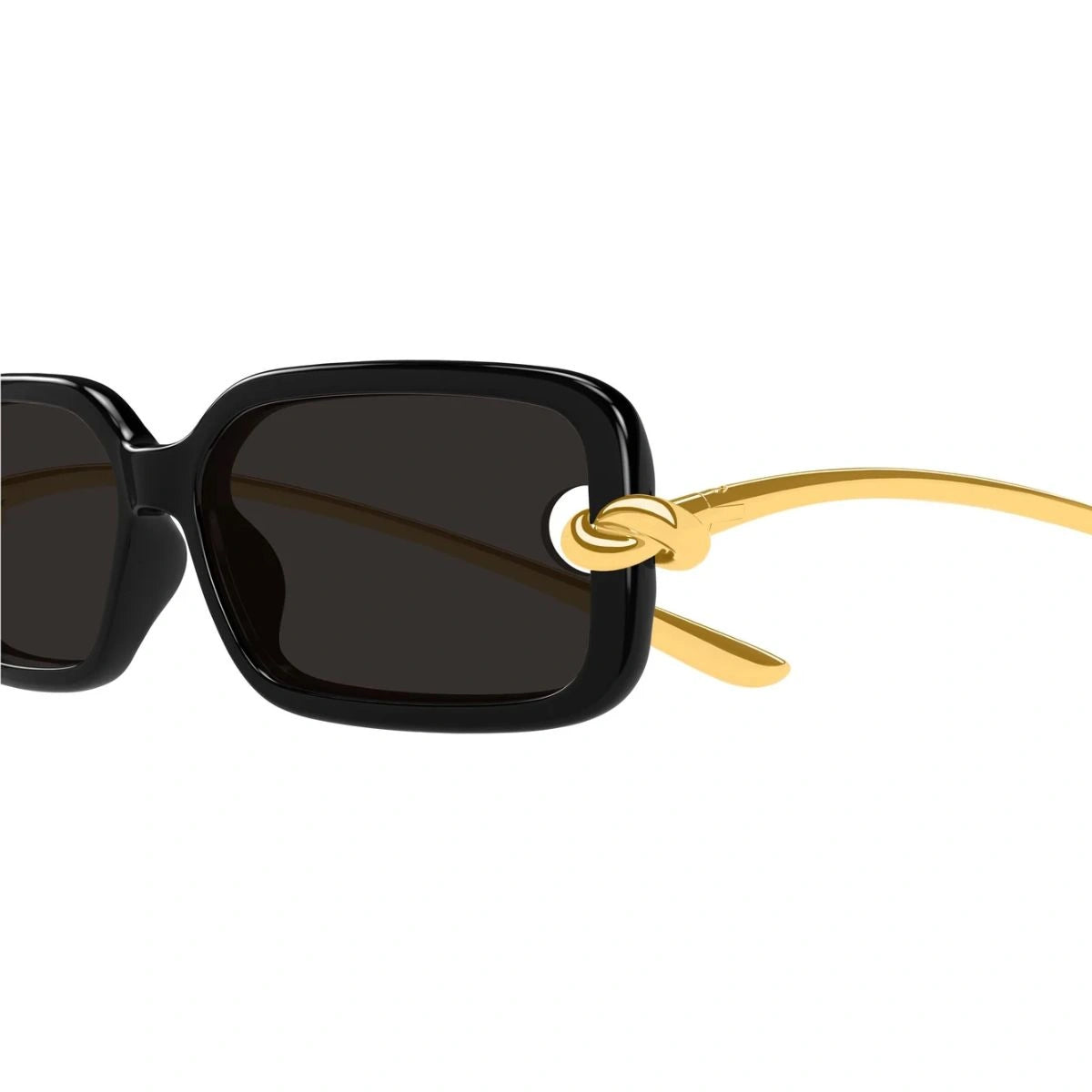 Original Bottega Veneta BV1440SA Knot sunglasses with black frame and gold temples