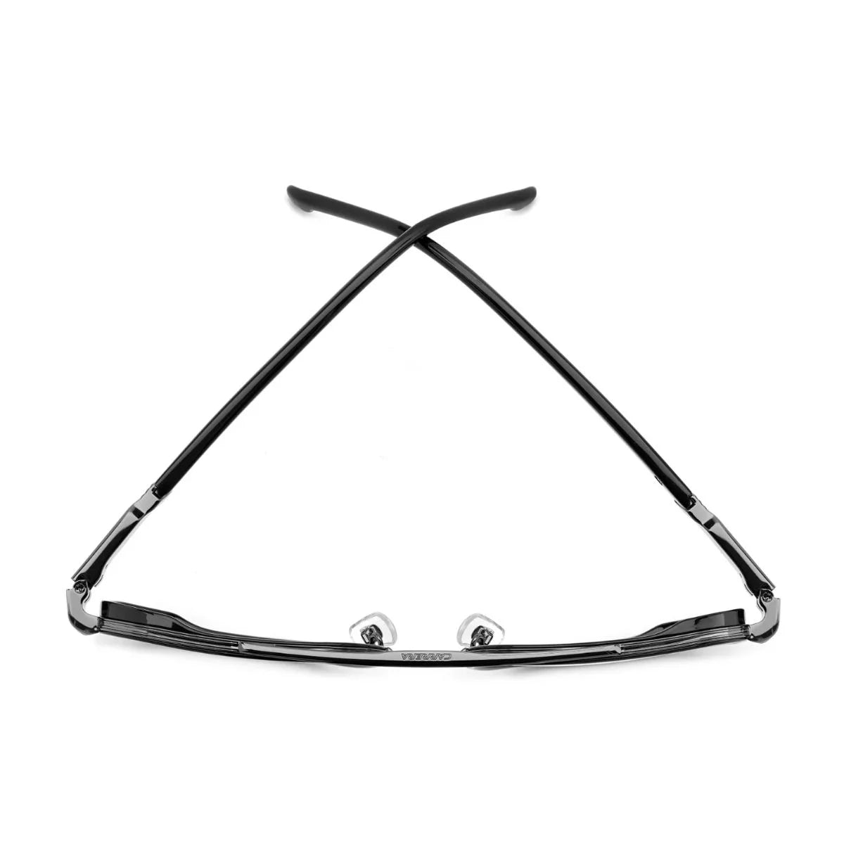 Carrera 1137 KJ1 designer eyeglasses with etched logo and metal frame