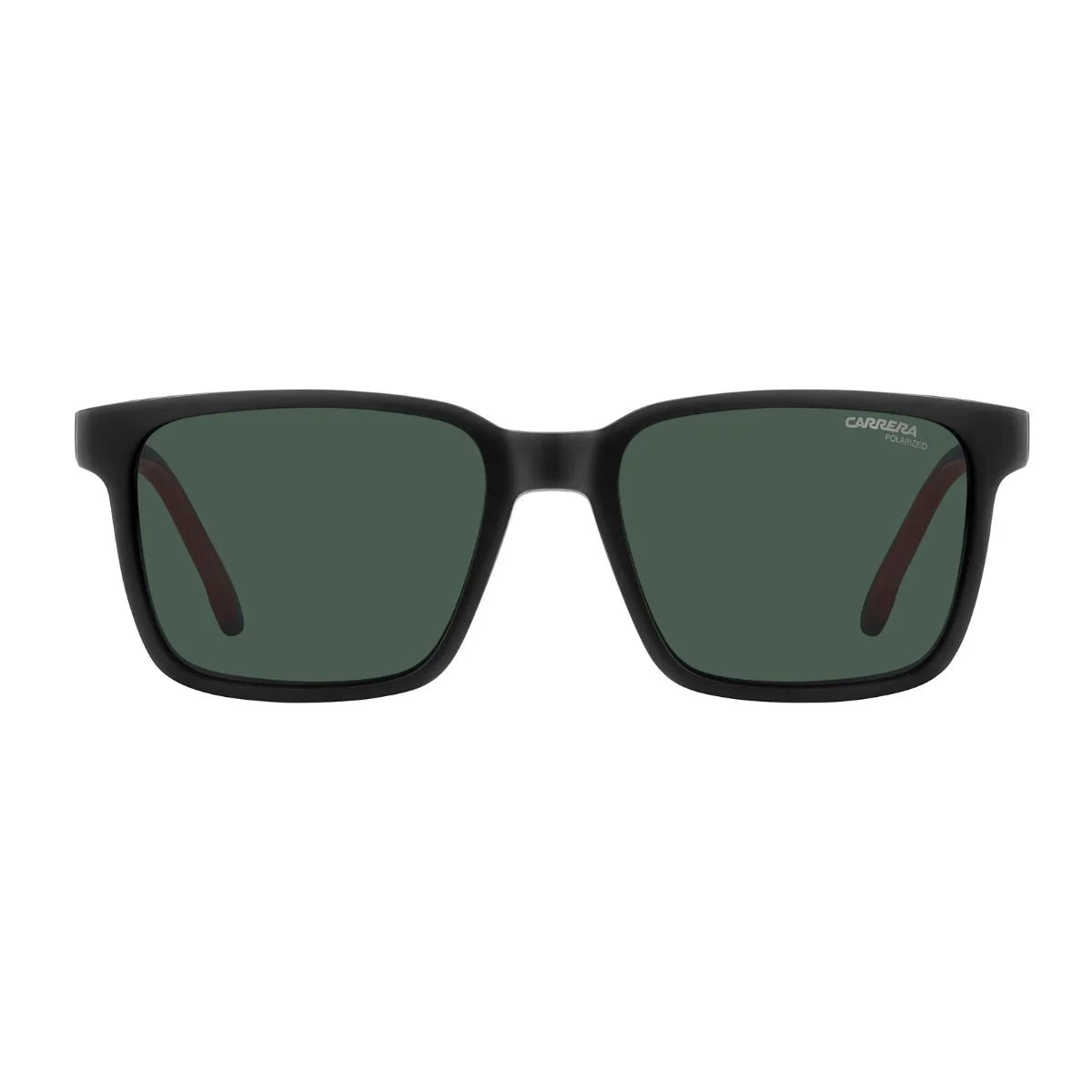 Matte black Carrera CA 8069/CS BLX99 optical frames with red temples