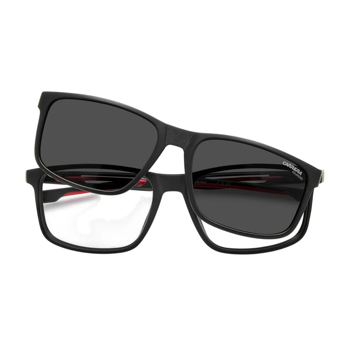 Premium Carrera CA 8933/C BLX eyeglasses with red temple accents