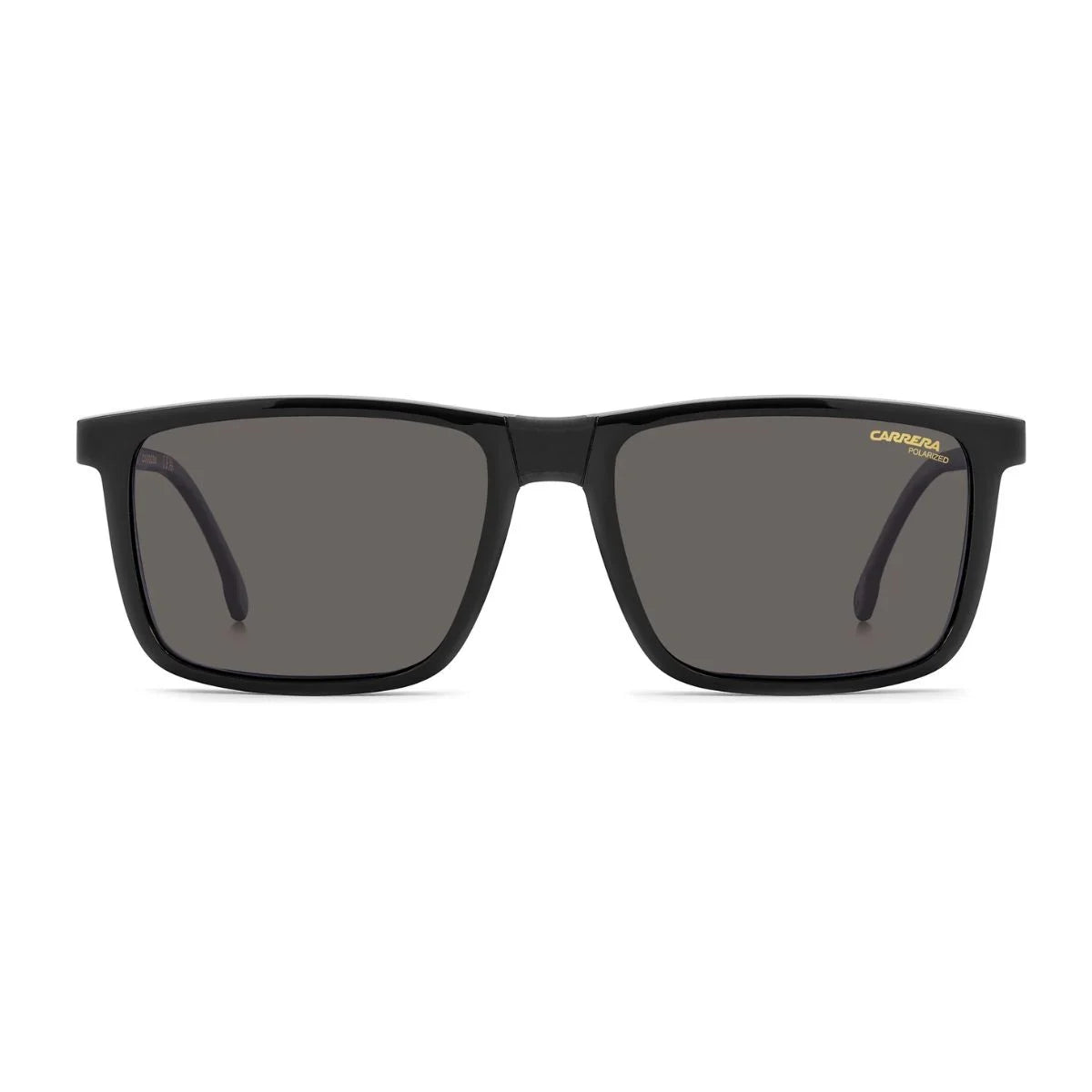 Carrera CA 8941/C 807 black rectangular clip-on eyeglasses with grey lenses