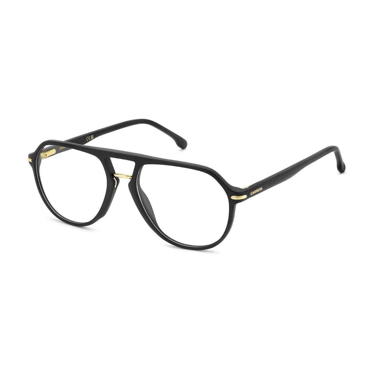 Discover Carrera 345 I46 acetate frames with sculpted gold bridge