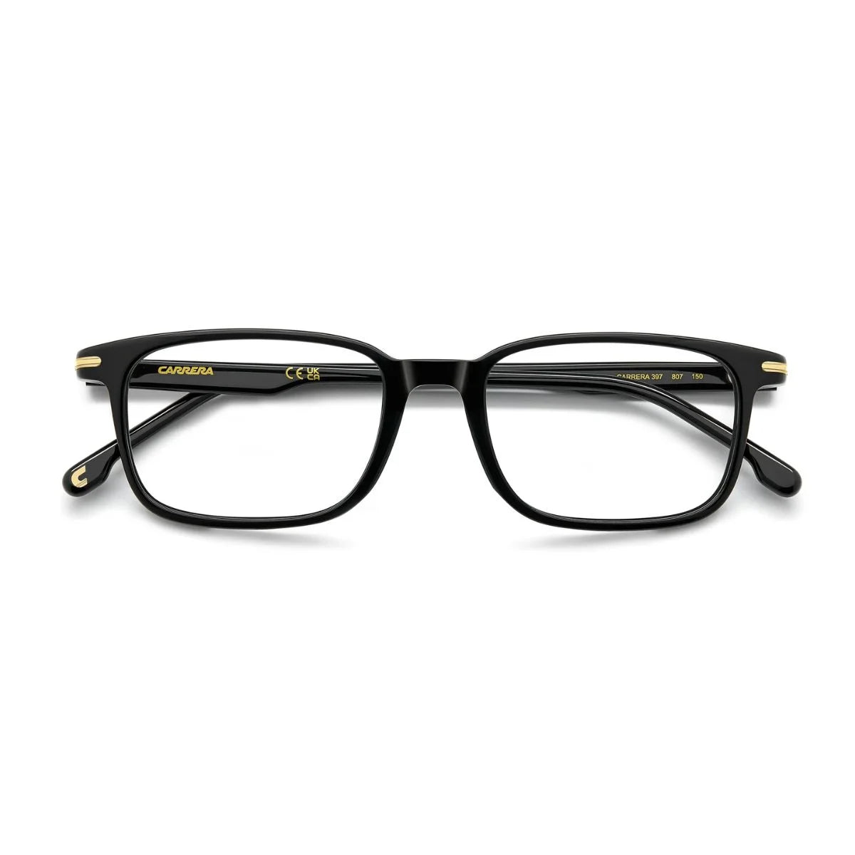 Premium Carrera 397 807 prescription eyeglasses in glossy black