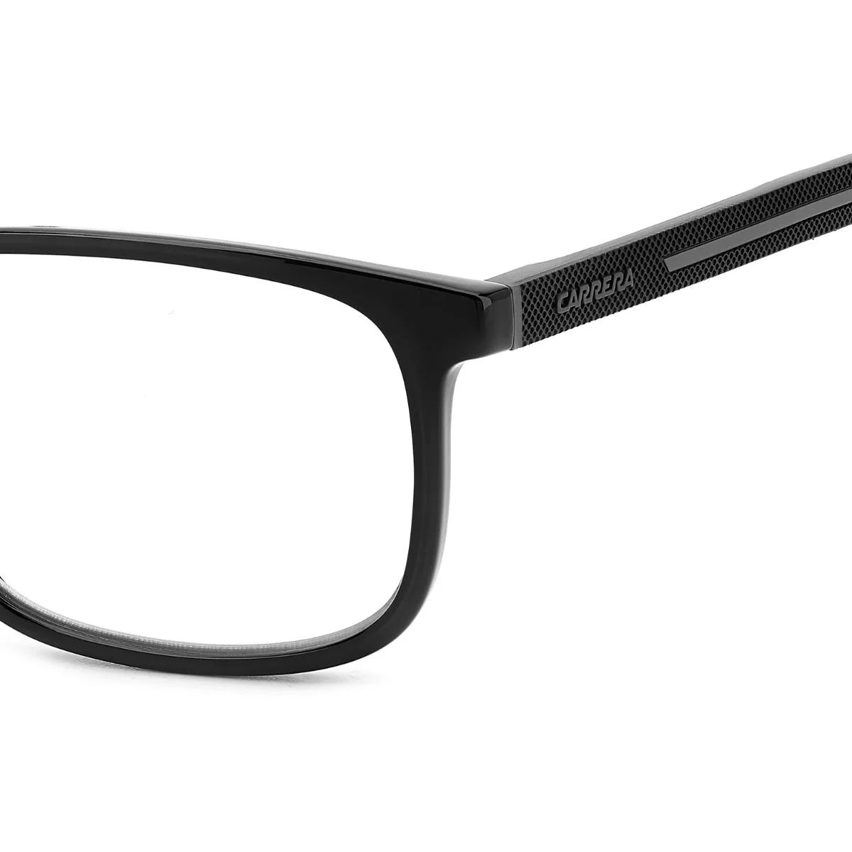 Carrera 8916 08A men’s black grey rectangular prescription eyeglasses