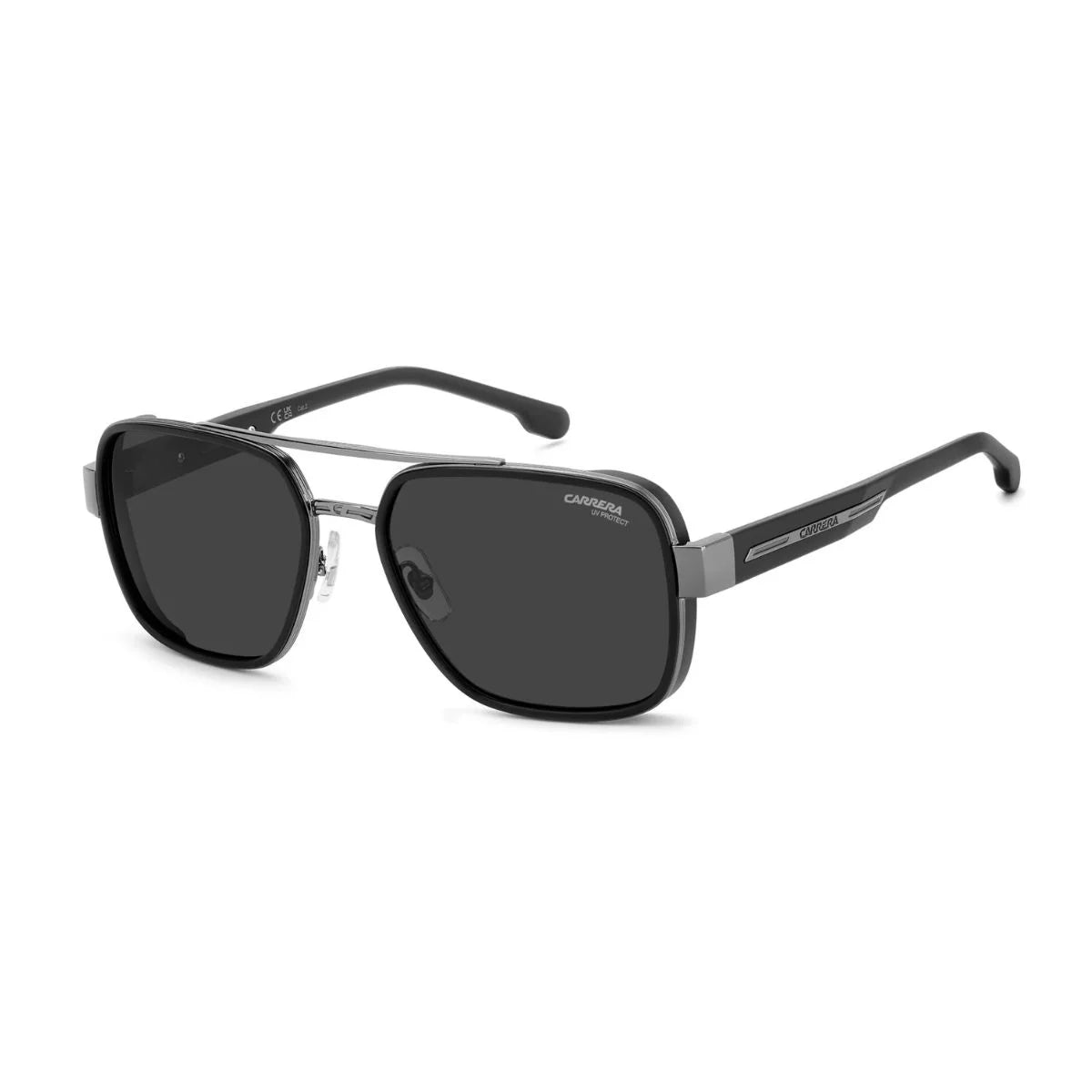 Dark grey UV-protection Carrera 1092/S RZZ/IR men’s sunglasses with matte black