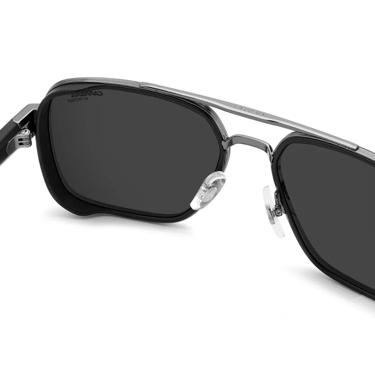 Matte black Carrera 1092/S RZZ/IR sunglasses with dark ruthenium frame accents 