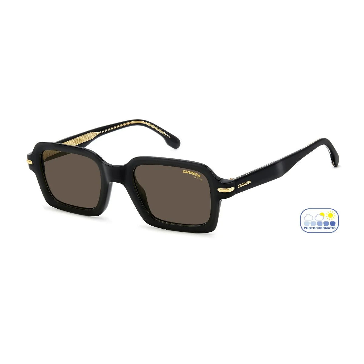 Racing-inspired Carrera 358/S 71CUK sunglasses with yellow photochromic lenses