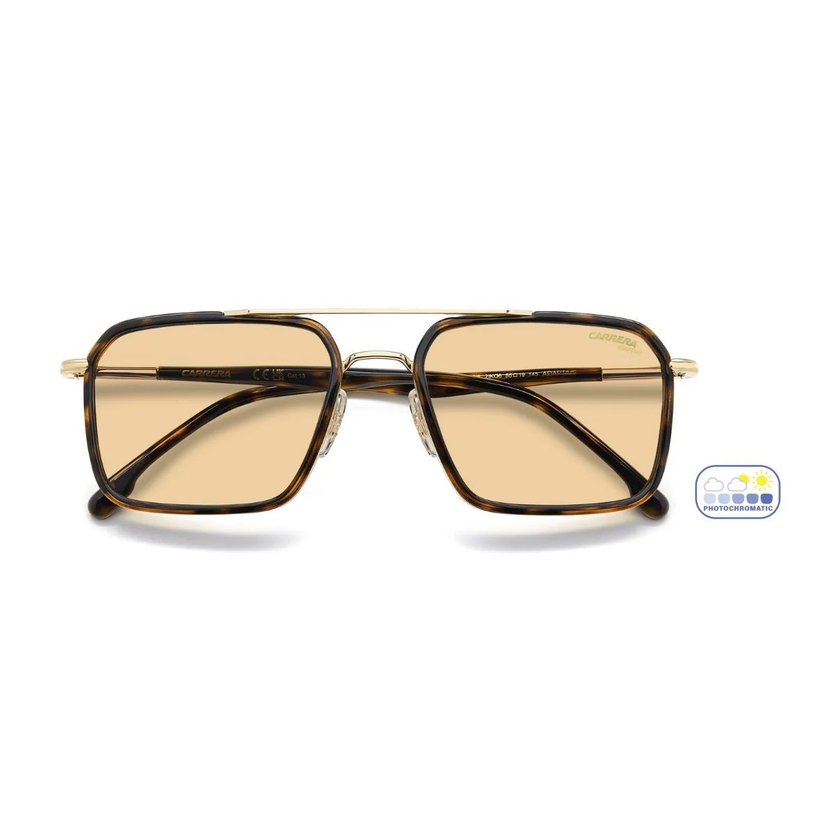 Authentic Carrera 362/S 2IKQ6 sunglasses with adjustable nose pads and gold details