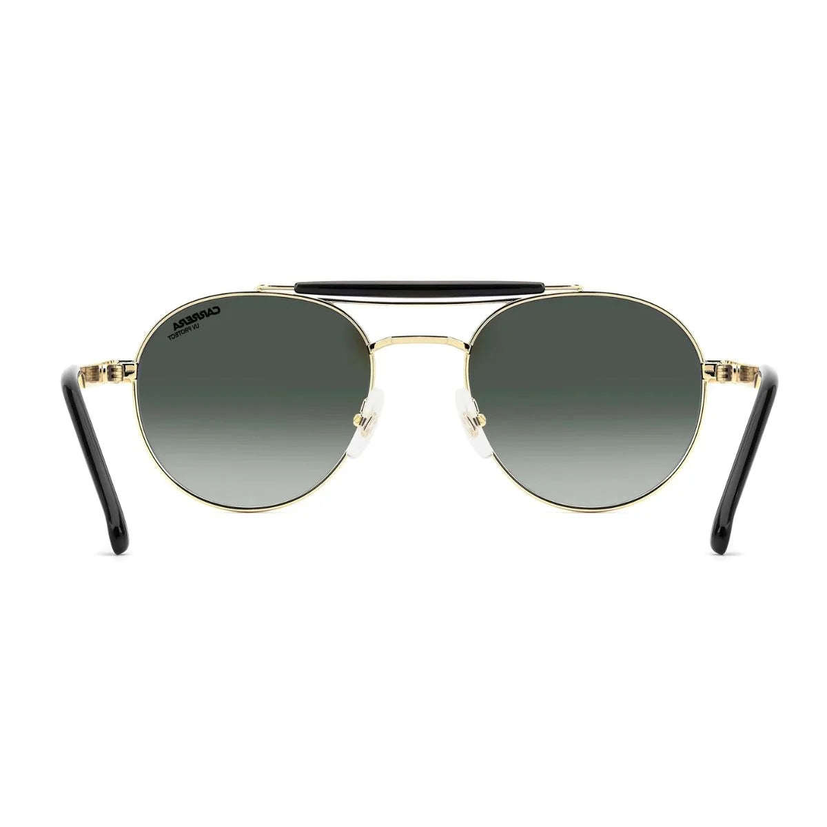 Refined Carrera 381/S W3JD6 gold metal sunglasses with red temple detailing