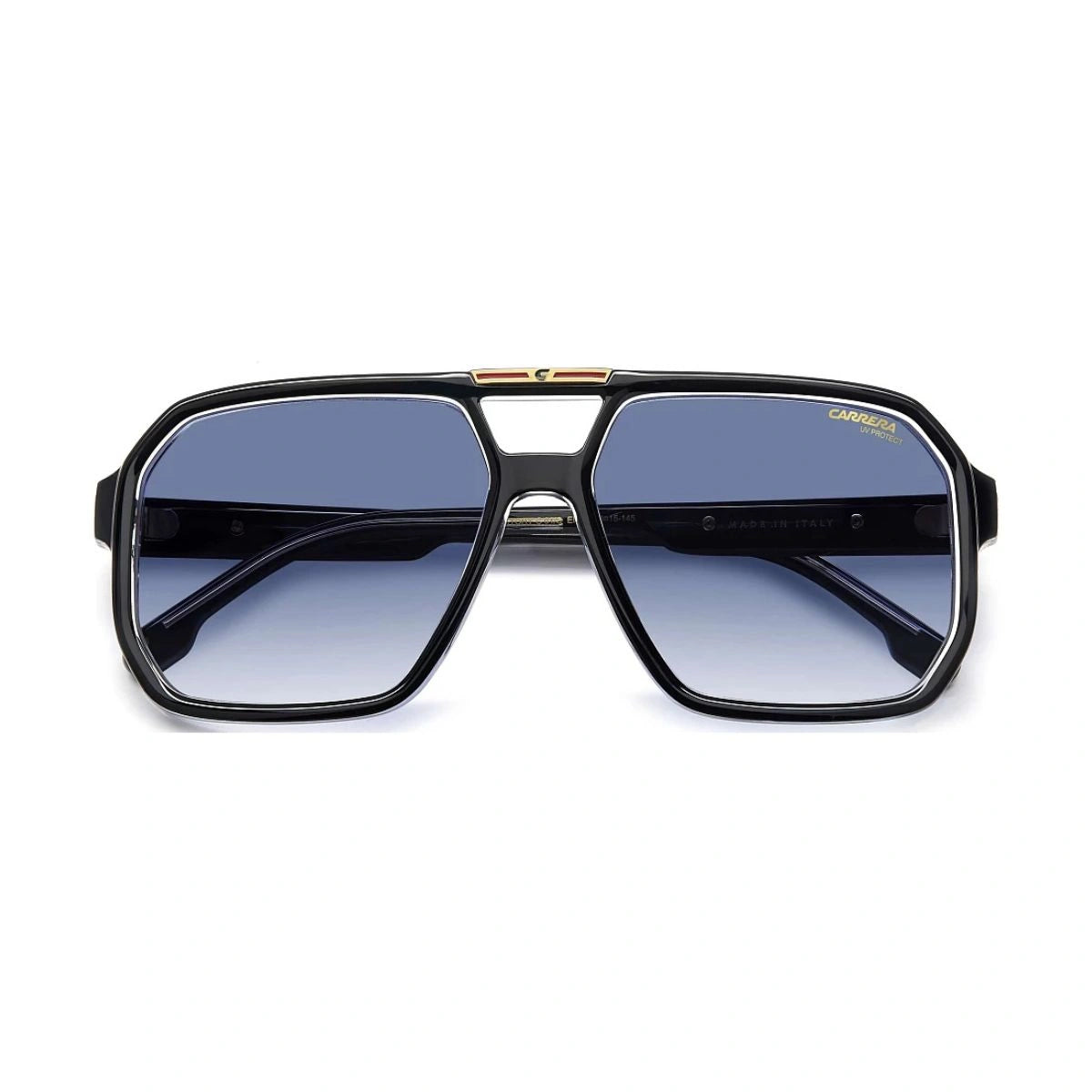 Carrera rimless blue lens sunglasses modern unisex eyewear