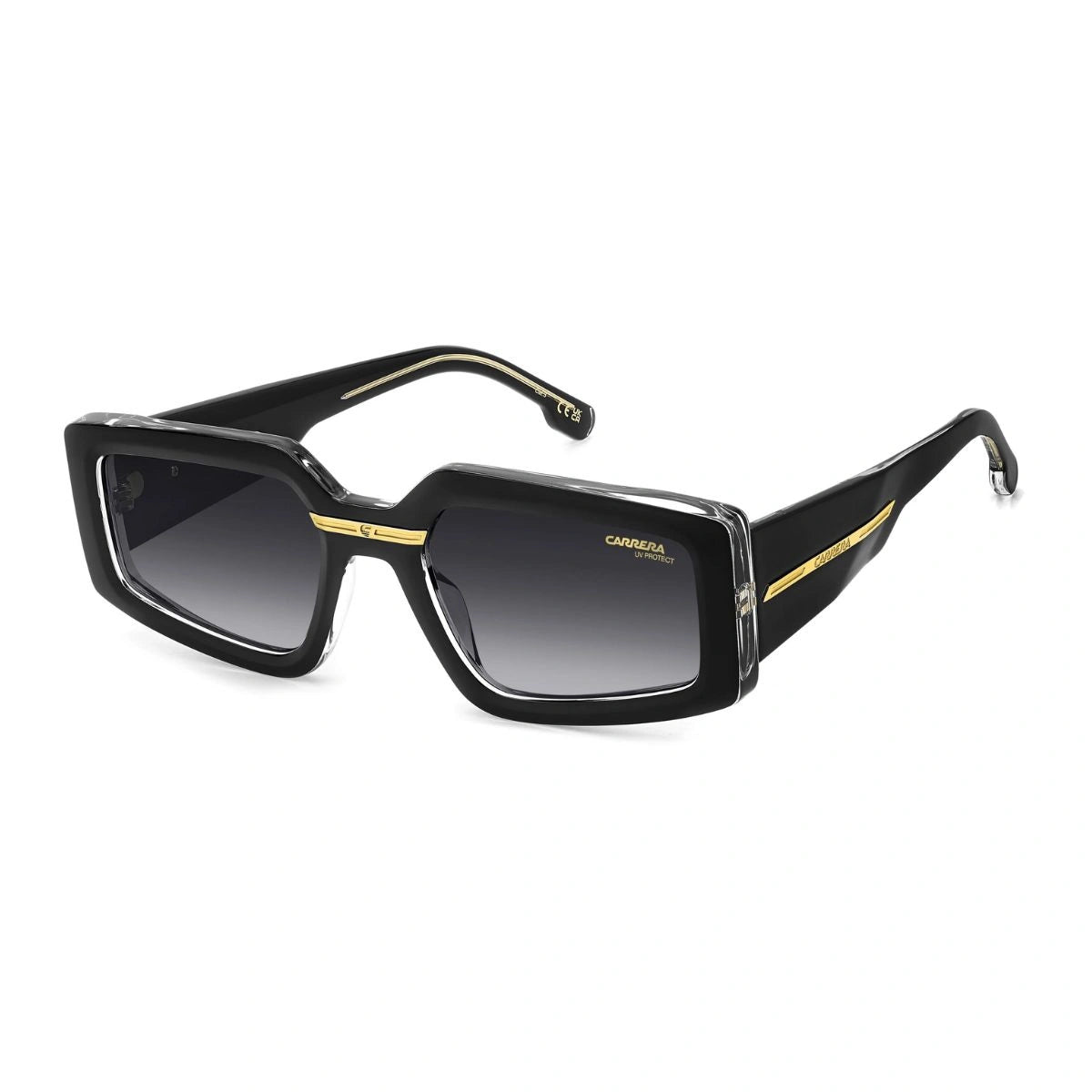 Carrera black acetate sunglasses C 12/S 7C59O with grey gradient UV protection lenses at Optorium