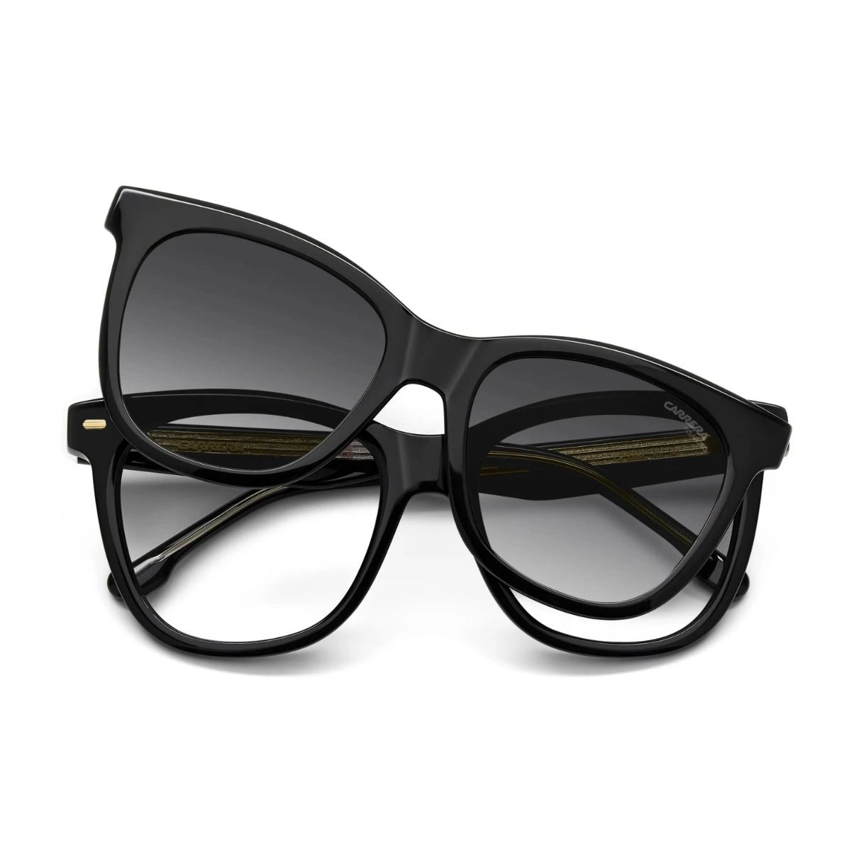 Authentic Carrera men's clip-on eyewear with UV protection lenses