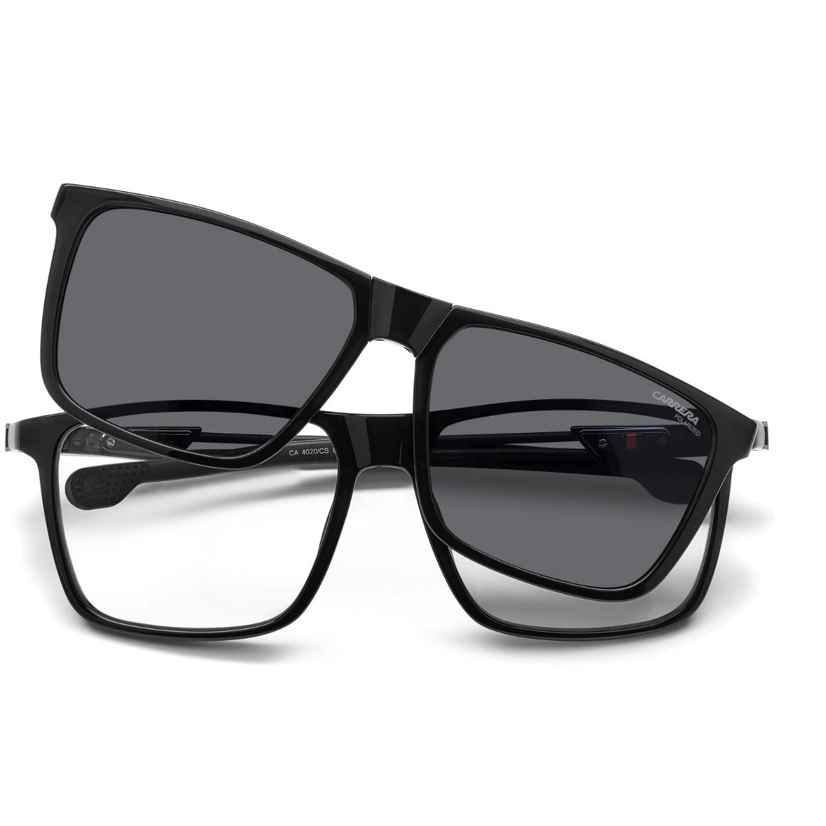Premium Carrera clip-on glasses with polarized UV protection