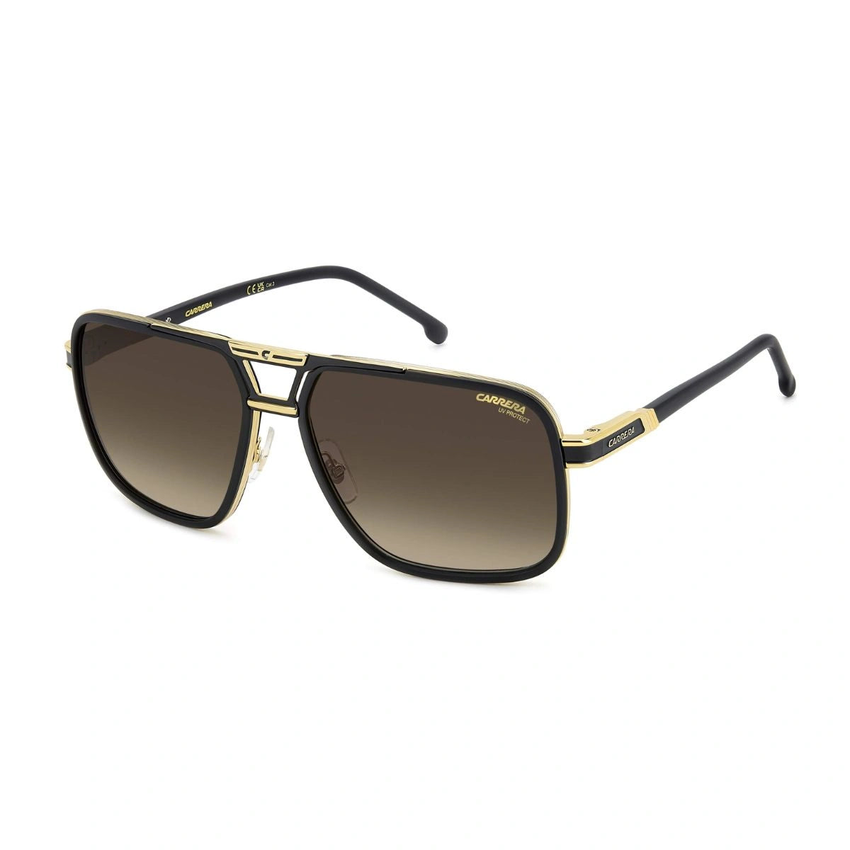 Authentic Carrera 1071/S black gold aviator fashion sunglasses