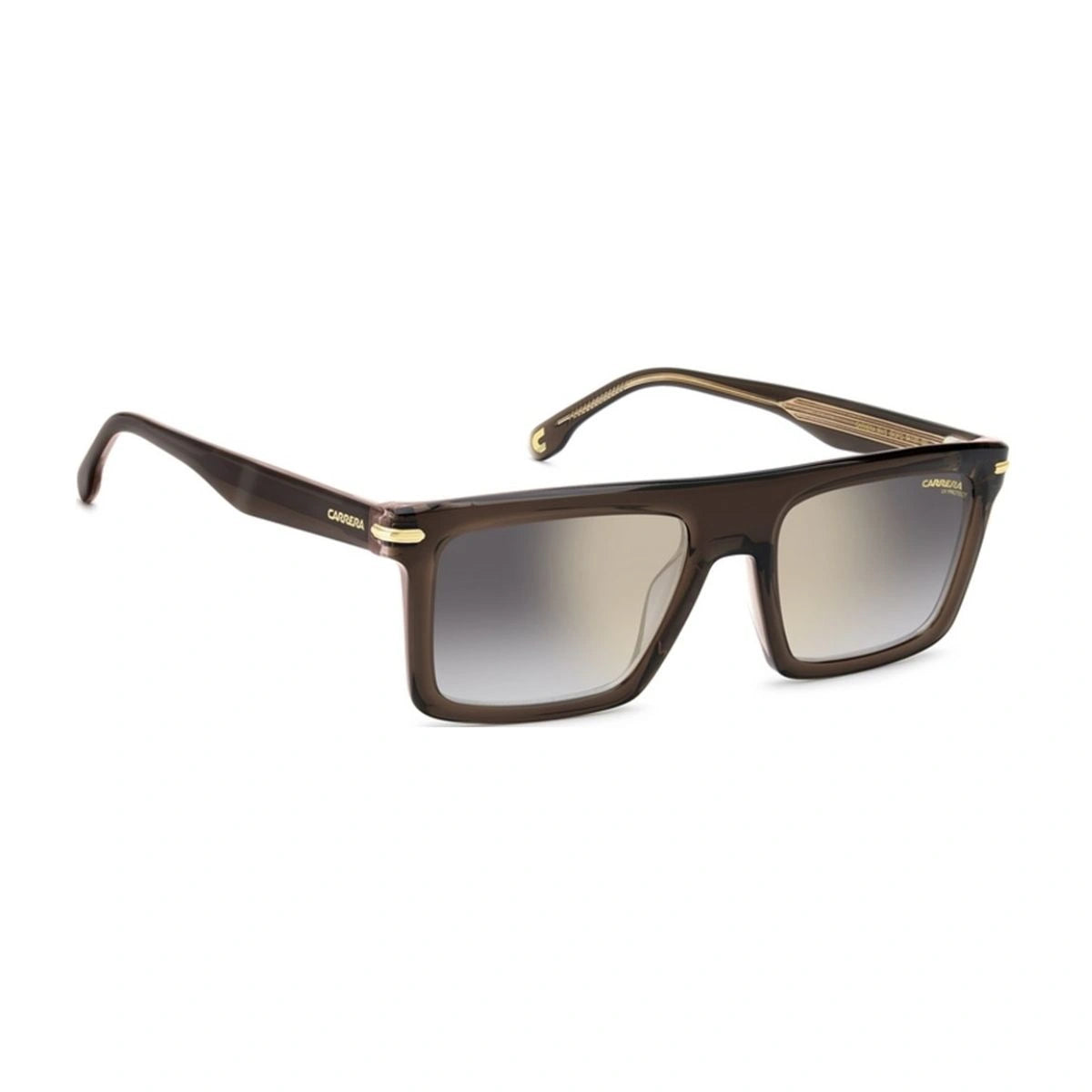 Carrera Modern Square Sunglasses Transparent Brown Style