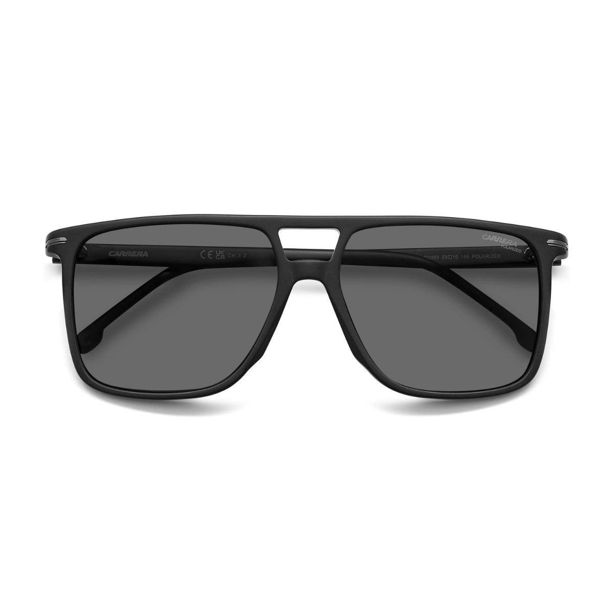 Carrera Matte Black Square Goggles Stylish Men Eyewear