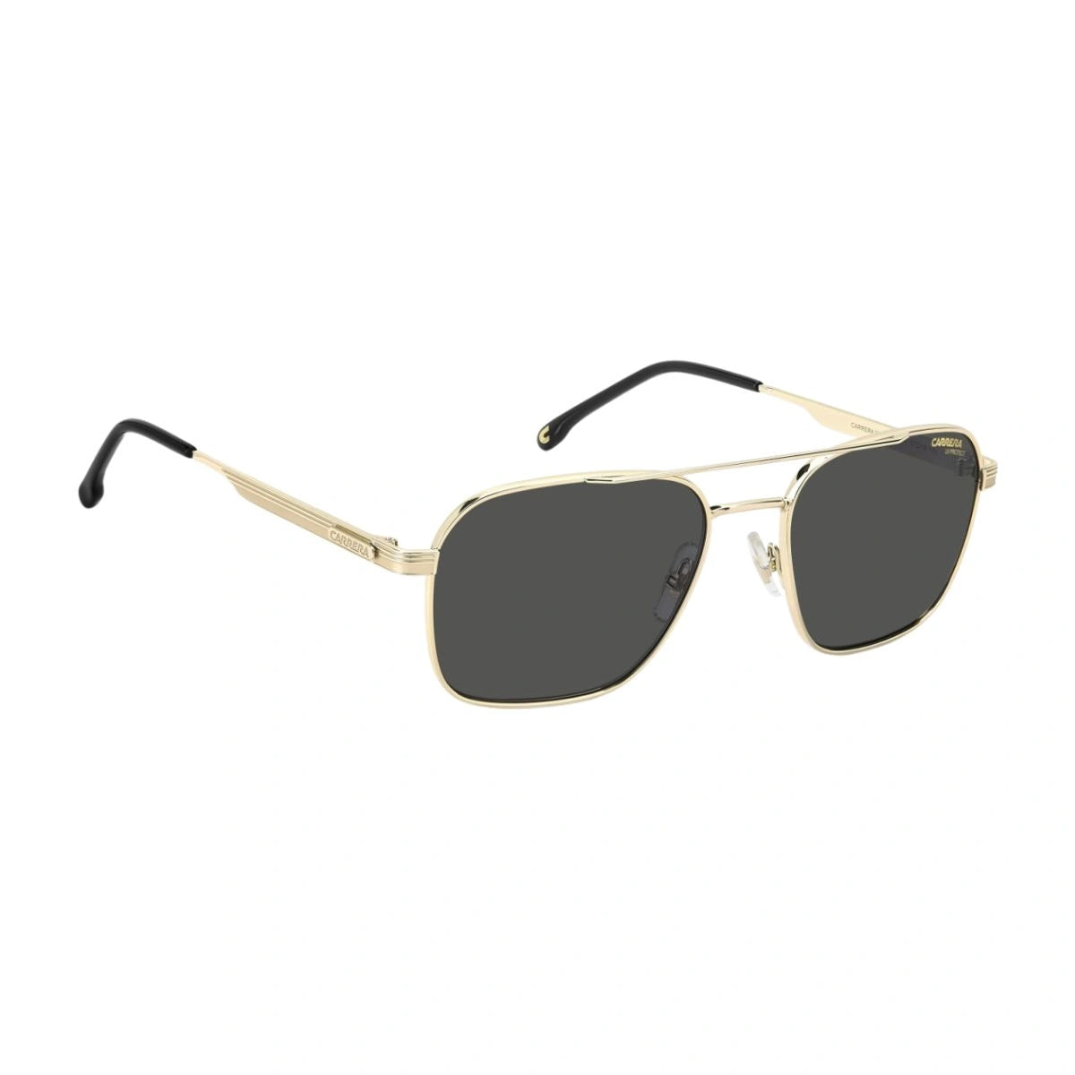 Carrera luxury men shades with gold temples and black tips