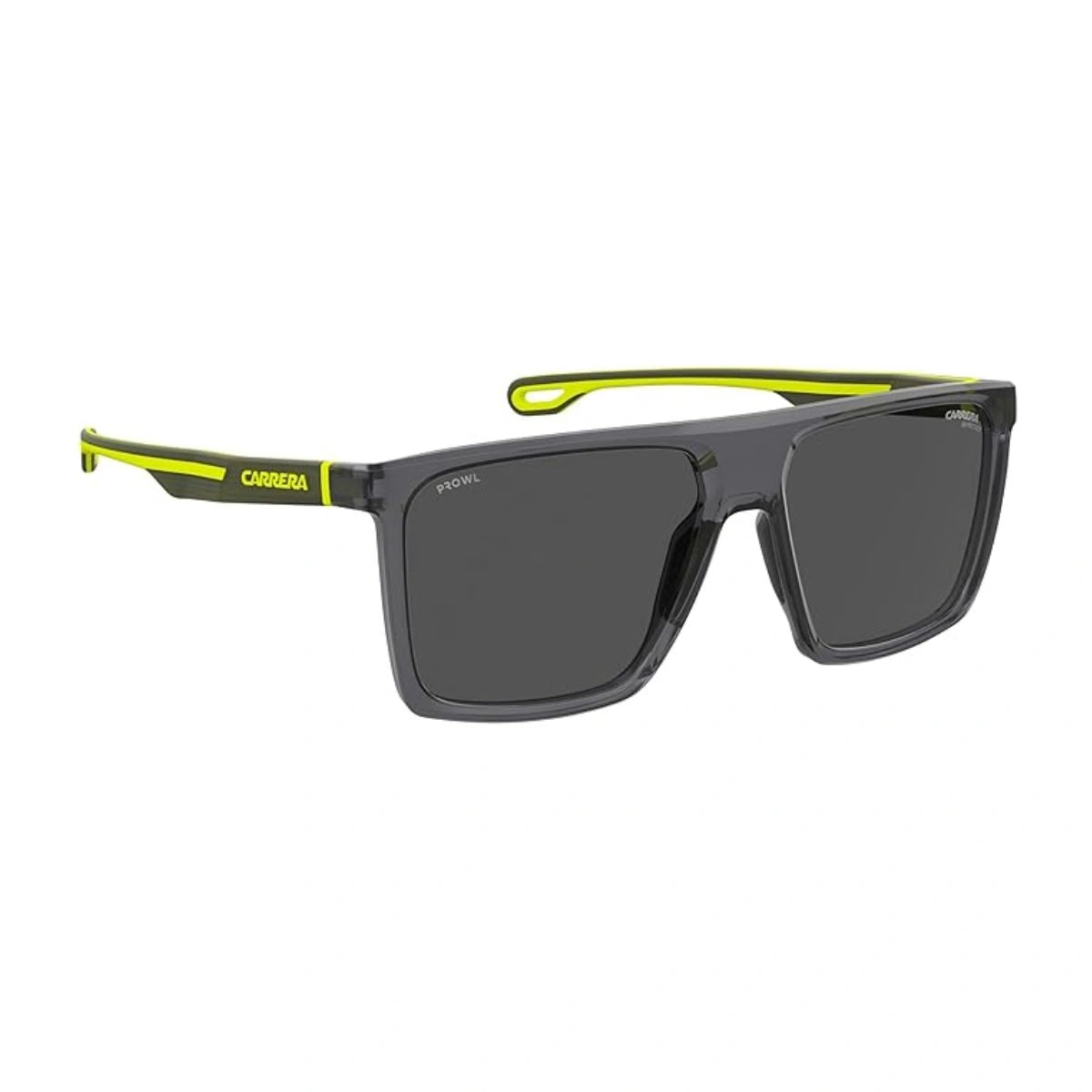 Carrera Prowl square sunglasses with transparent grey frame styling