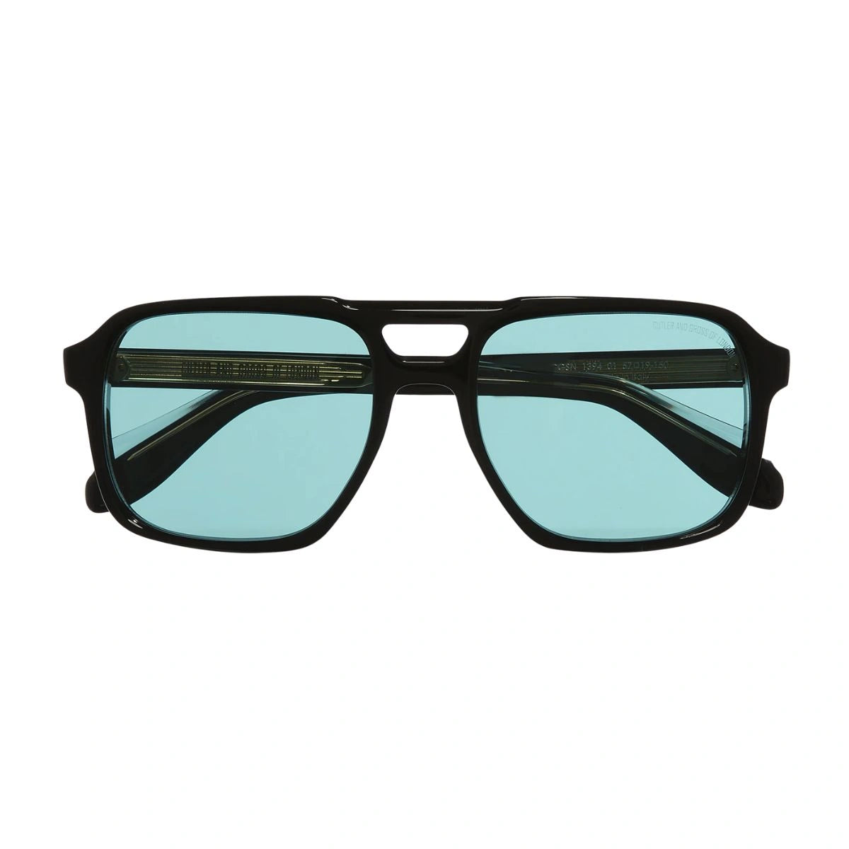 Cutler & Gross CGSN 1394 01 Black Aviator Blue UV Protection Sunglasses