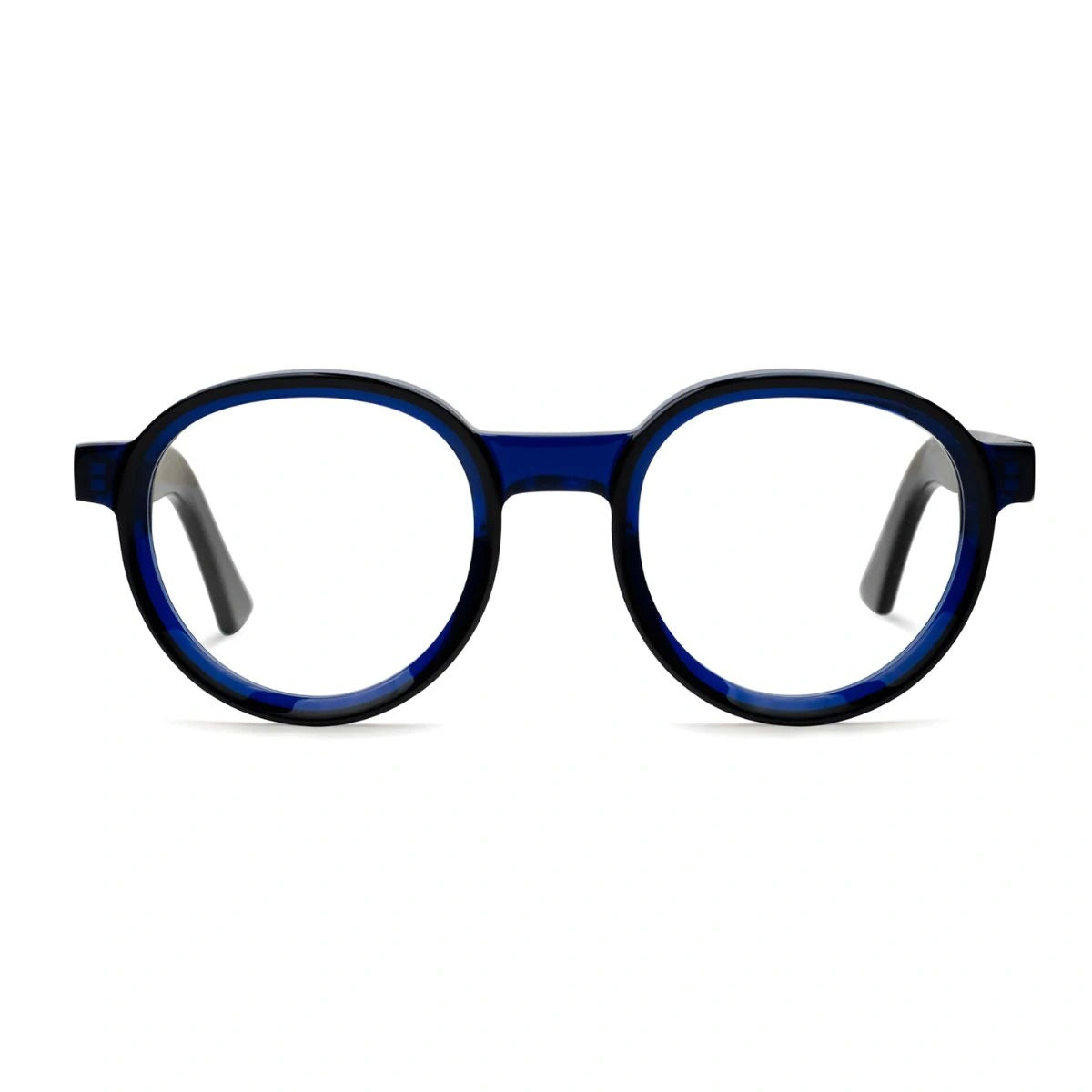 Cutler and Gross CGOP 1384 01 round eyeglasses navy front