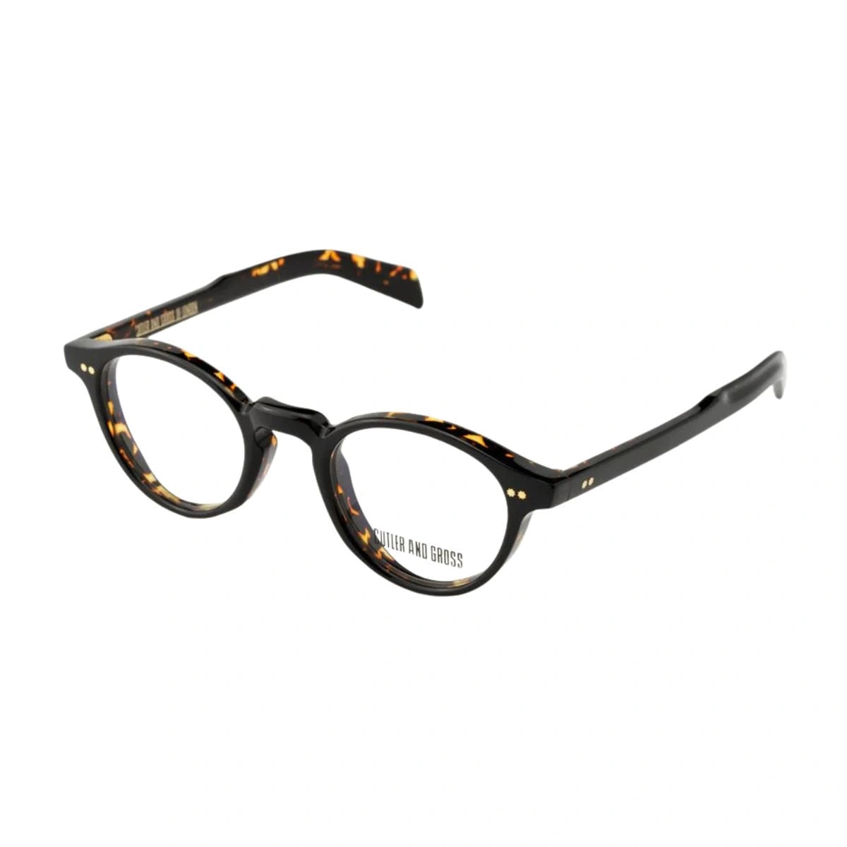 Cutler & Gross round acetate optical frame in Havana tortoise finish
