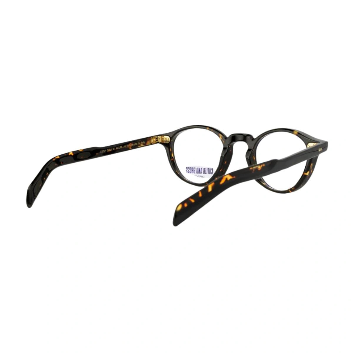 Luxury Cutler & Gross round prescription glasses Havana tortoise