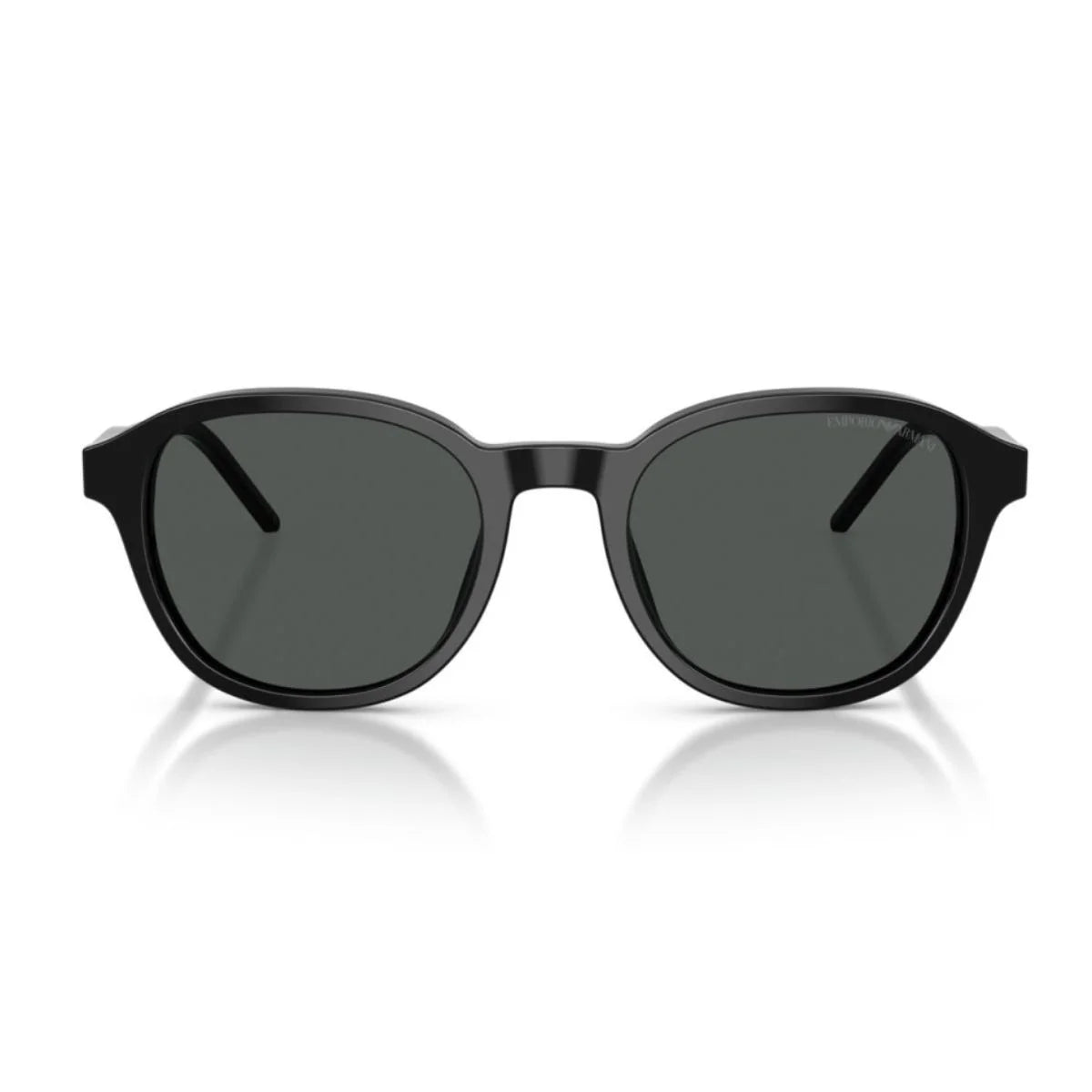 Emporio Armani EA4247U 5017/87 black panto sunglasses with grey lenses