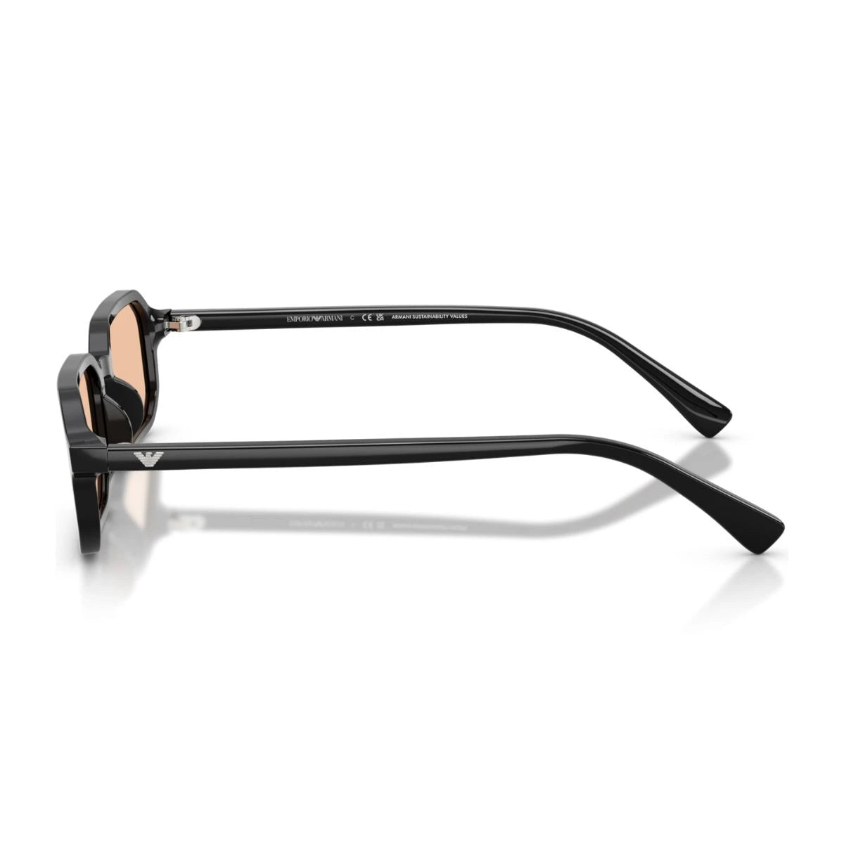Emporio Armani men's rectangle sunglasses EA 4253U 5017/93 in black colour frame at Optorium