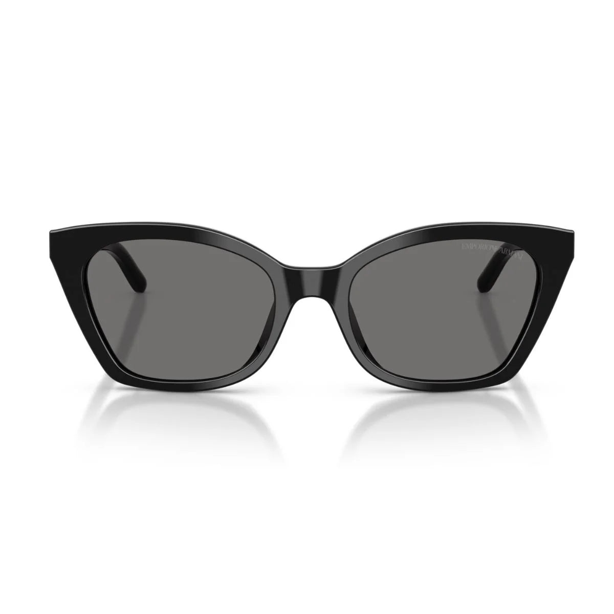 Emporio Armani EA 4284U 5017/87 black cat-eye sunglasses for women with grey lenses