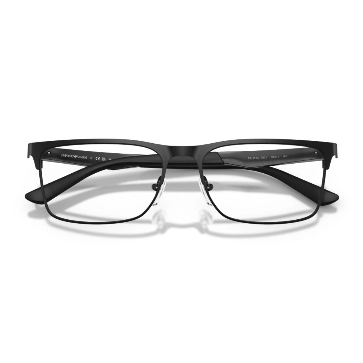 Premium men's Emporio Armani EA1183 rectangular eyeglass frame