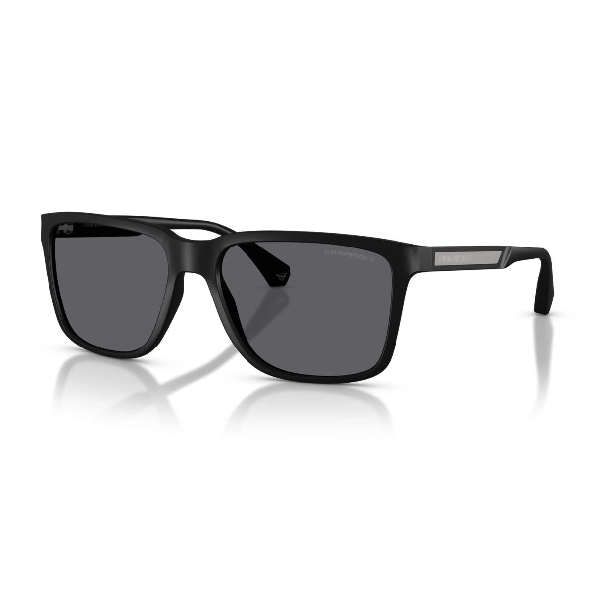 Matte black Emporio Armani designer goggles for unisex wear