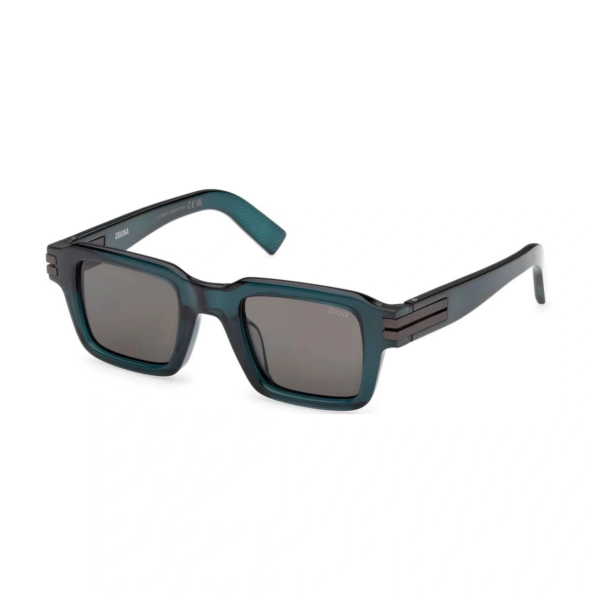 Explore ZEGNA EZ0283 96D unisex sunglasses with smoke-grey lenses