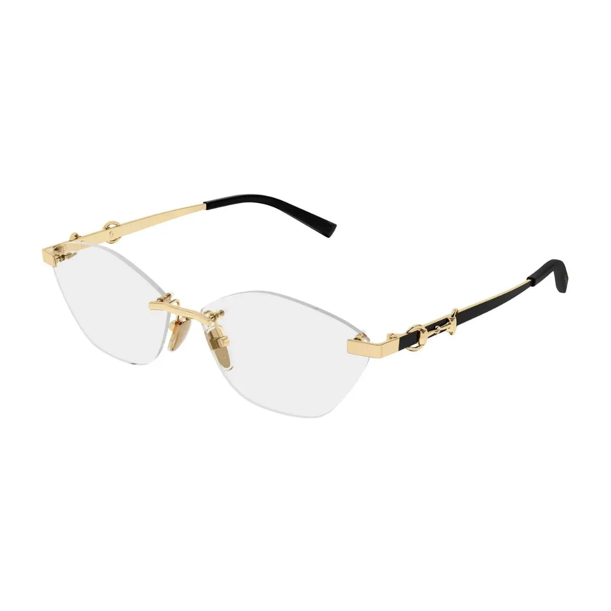 Stylish Gucci women’s rimless cat-eye optical frame GG2050O 001 at Optorium