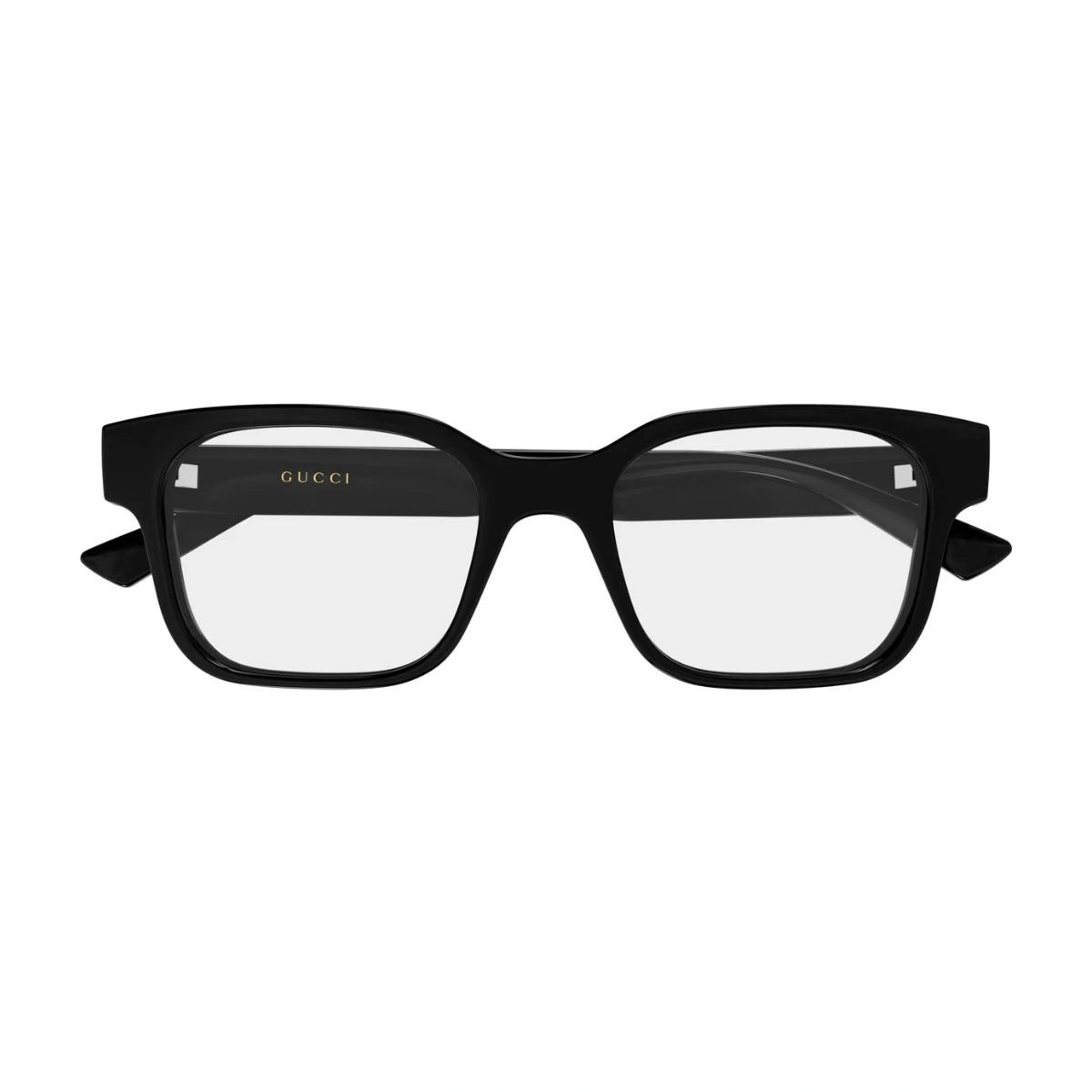 Gucci GG2087O 005 black square optical frame with Green Red Green Web temples