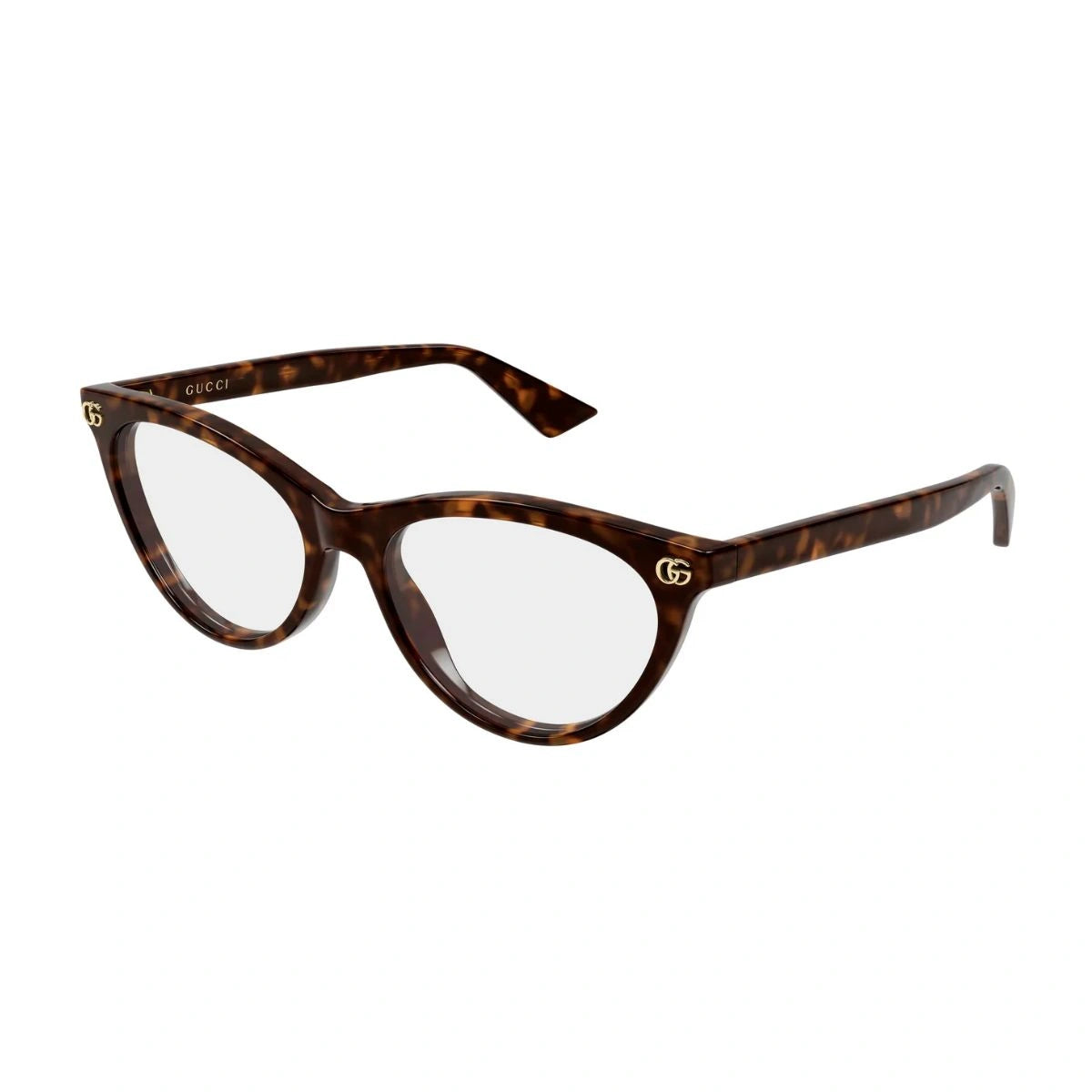 Luxury Gucci GG2112O 002 Dark Havana optical frame with Double G logo
