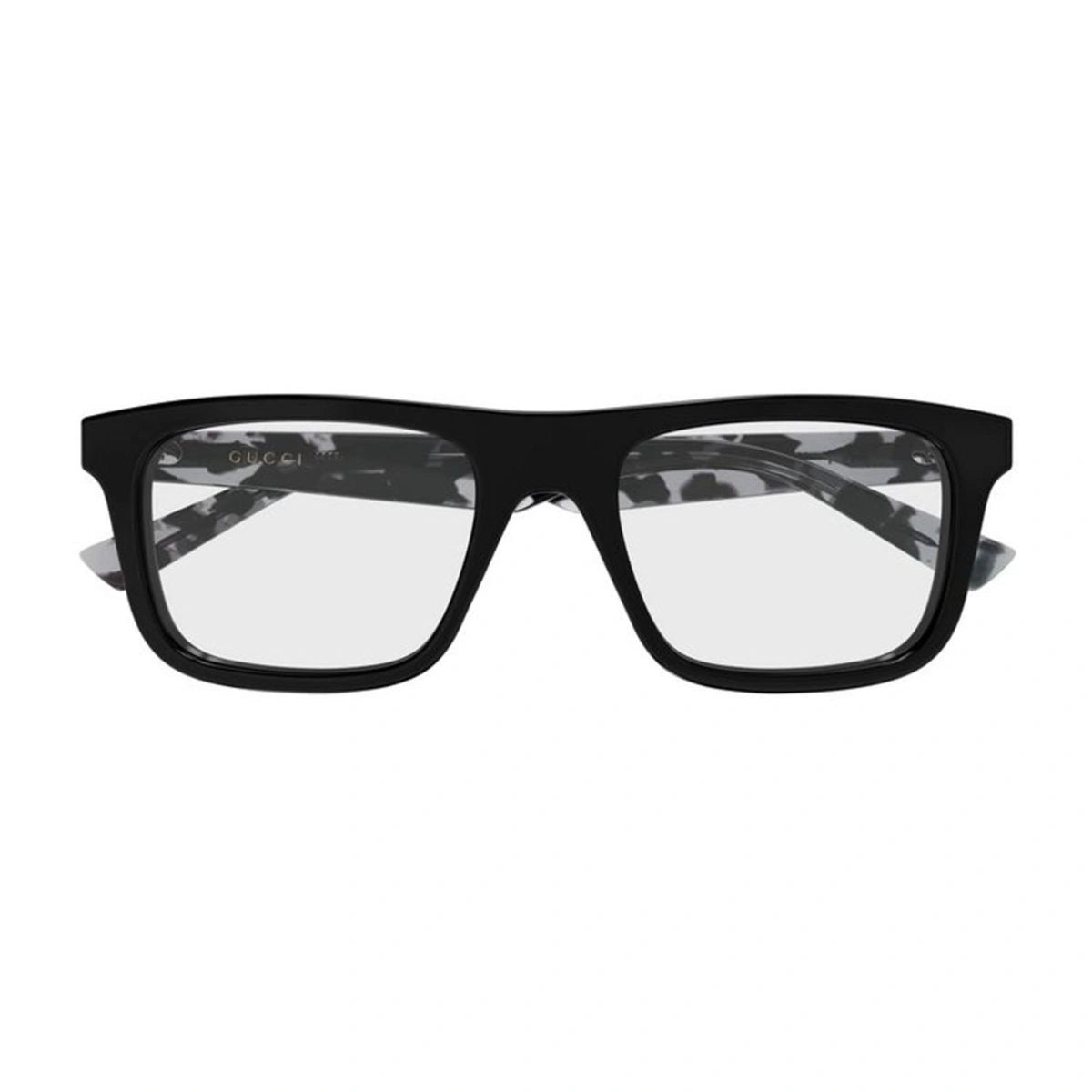 Gucci GG2184O 008 black square optical frame with black grey Havana temples