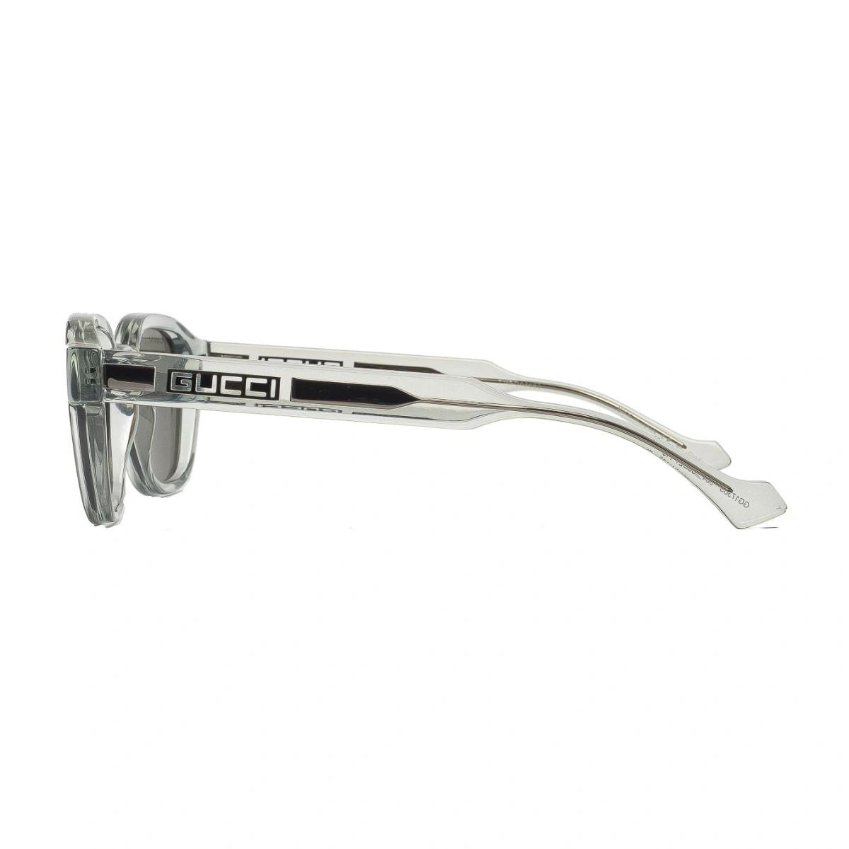 Gucci GG1730S 004 gray lens premium round designer sunglasses with logo