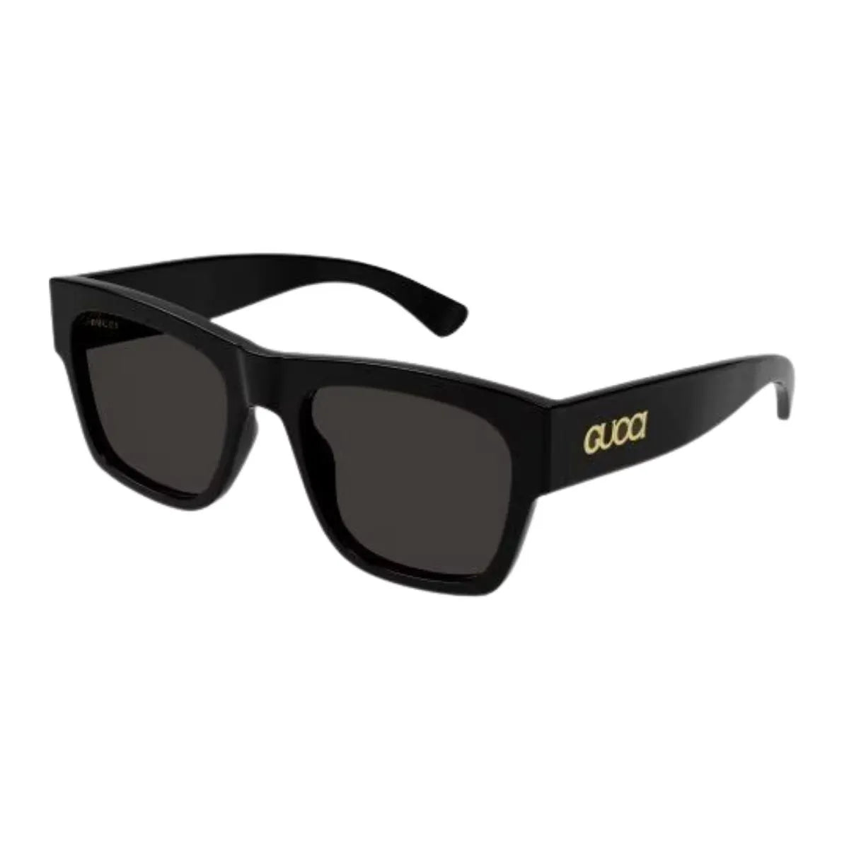 Gucci men's black sunglasses with grey UV protection lenses at Optorium India