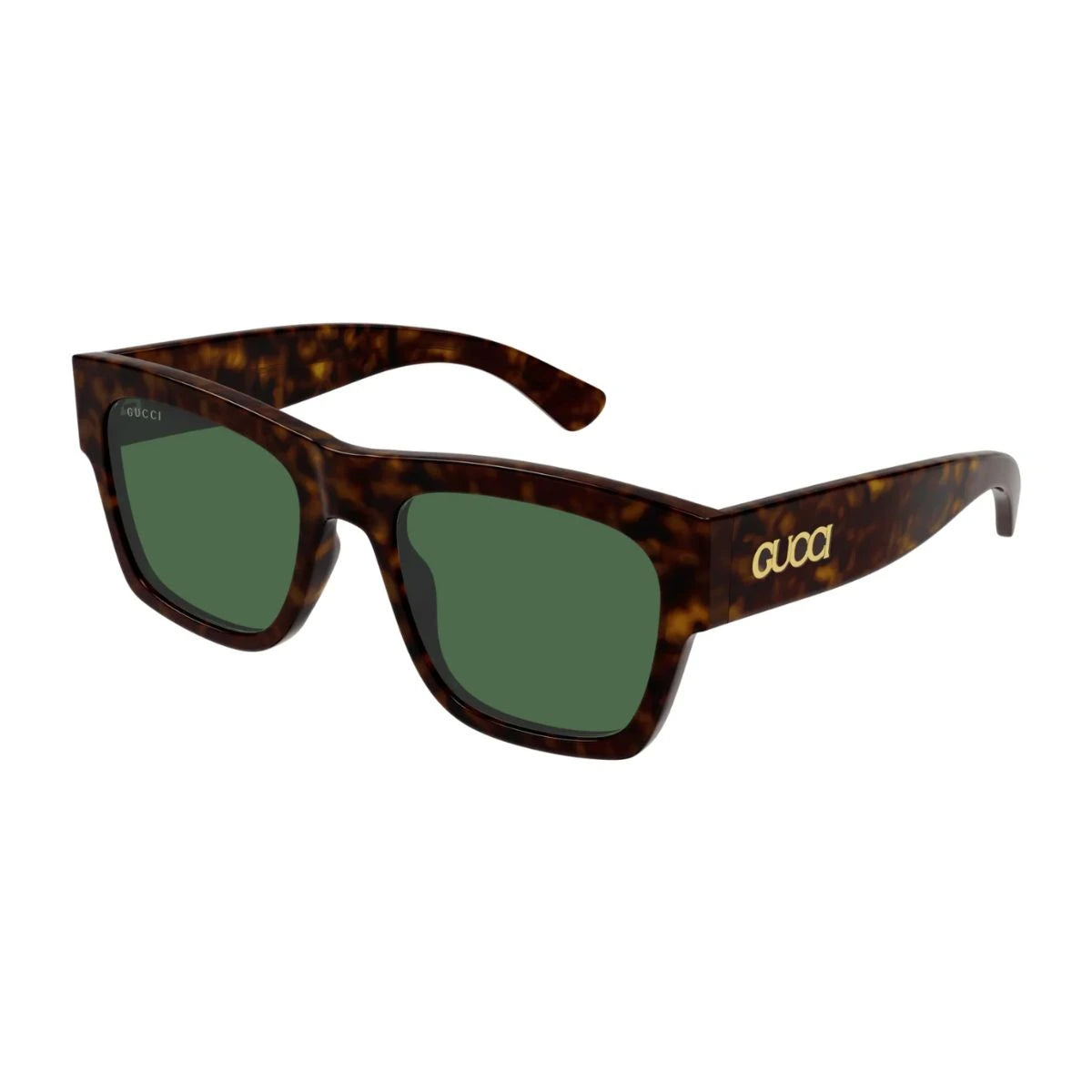 Gucci men's Havana full frame sunglasses GG1793S 002 with green lenses at Optorium