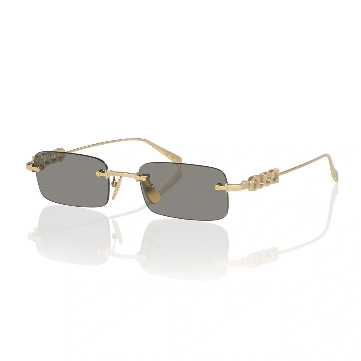 Explore Gucci GG1808S 003 grey UV protection rimless designer eyewear India