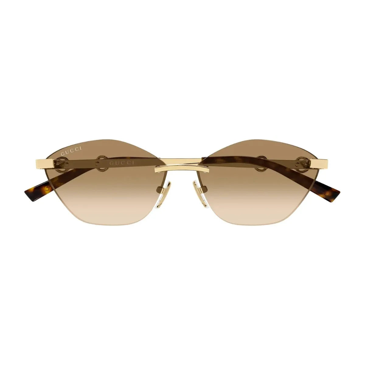 Gucci GG2050S 004 women cat eye sunglasses with brown gradient lenses at Optorium