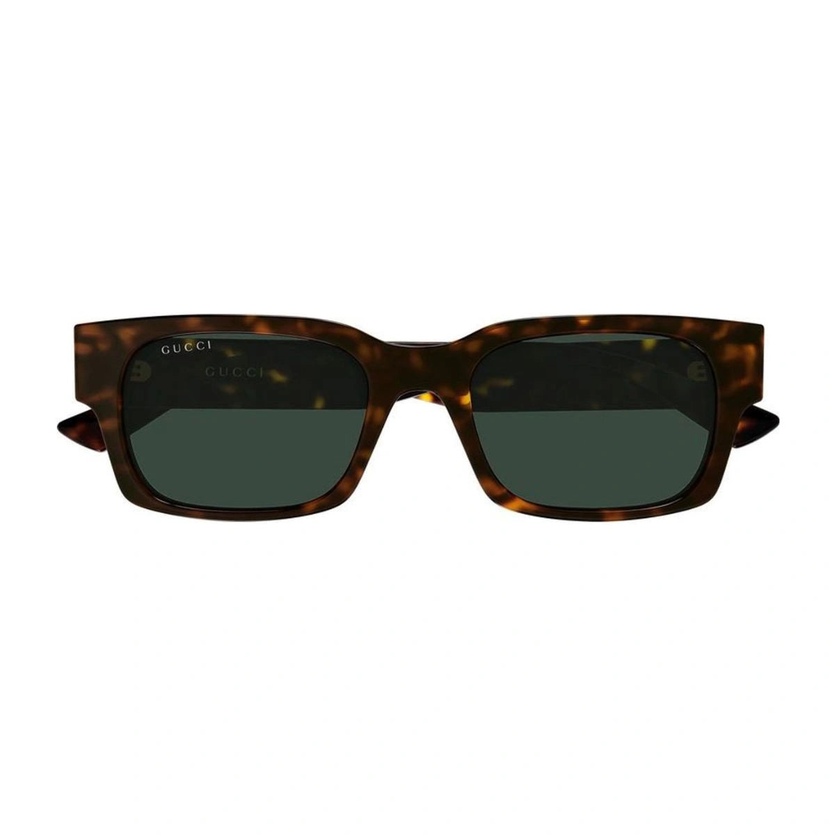 Authentic Gucci GG2084S 002 Dark Havana designer sunglasses with green lenses