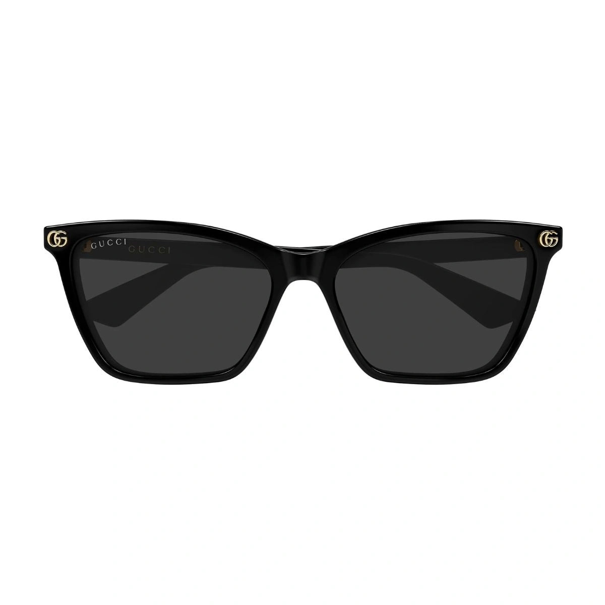 Gucci GG2111S 001 black cat eye sunglasses with dark grey UV protection lens
