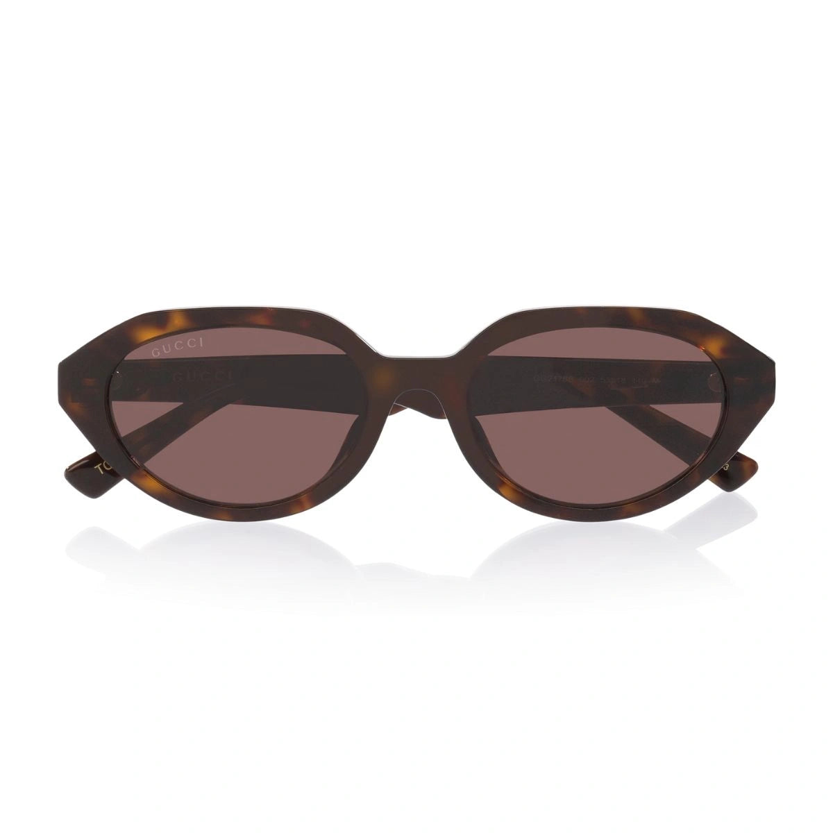 Premium Gucci GG2178S 002 luxury oval sunglasses in Dark Havana acetate