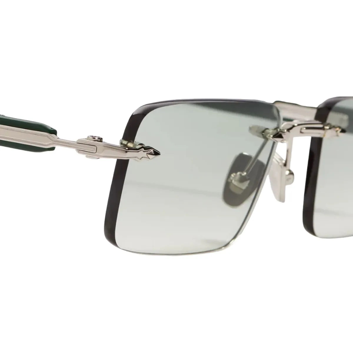 Authentic John Dalia Rimless Sunglasses R01 C545 with Green Lenses at Optorium India